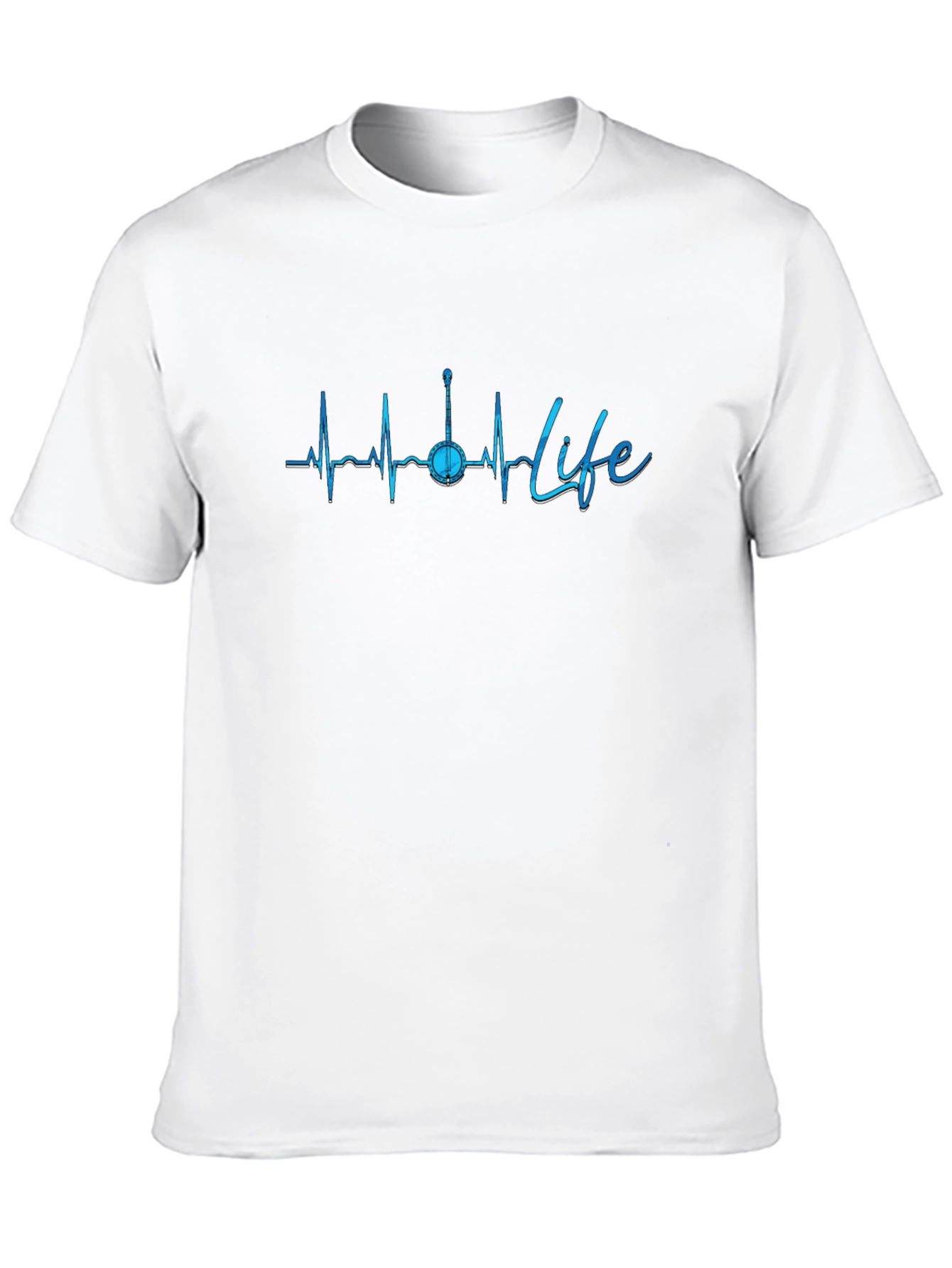 Black Banjo Life Heartbeat T-Shirt - Music Lover Tee view 10