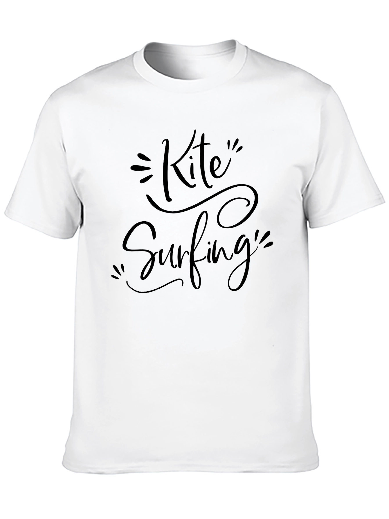 Black Kite Surfing Black Graphic Tee view 10