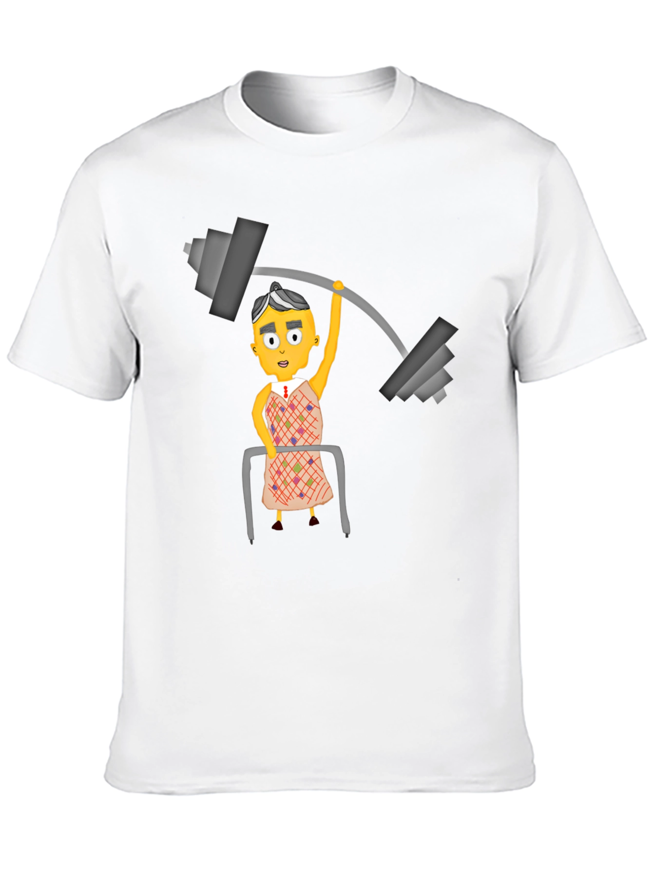 Black Funny Lifting Grandma Black T-Shirt view 10