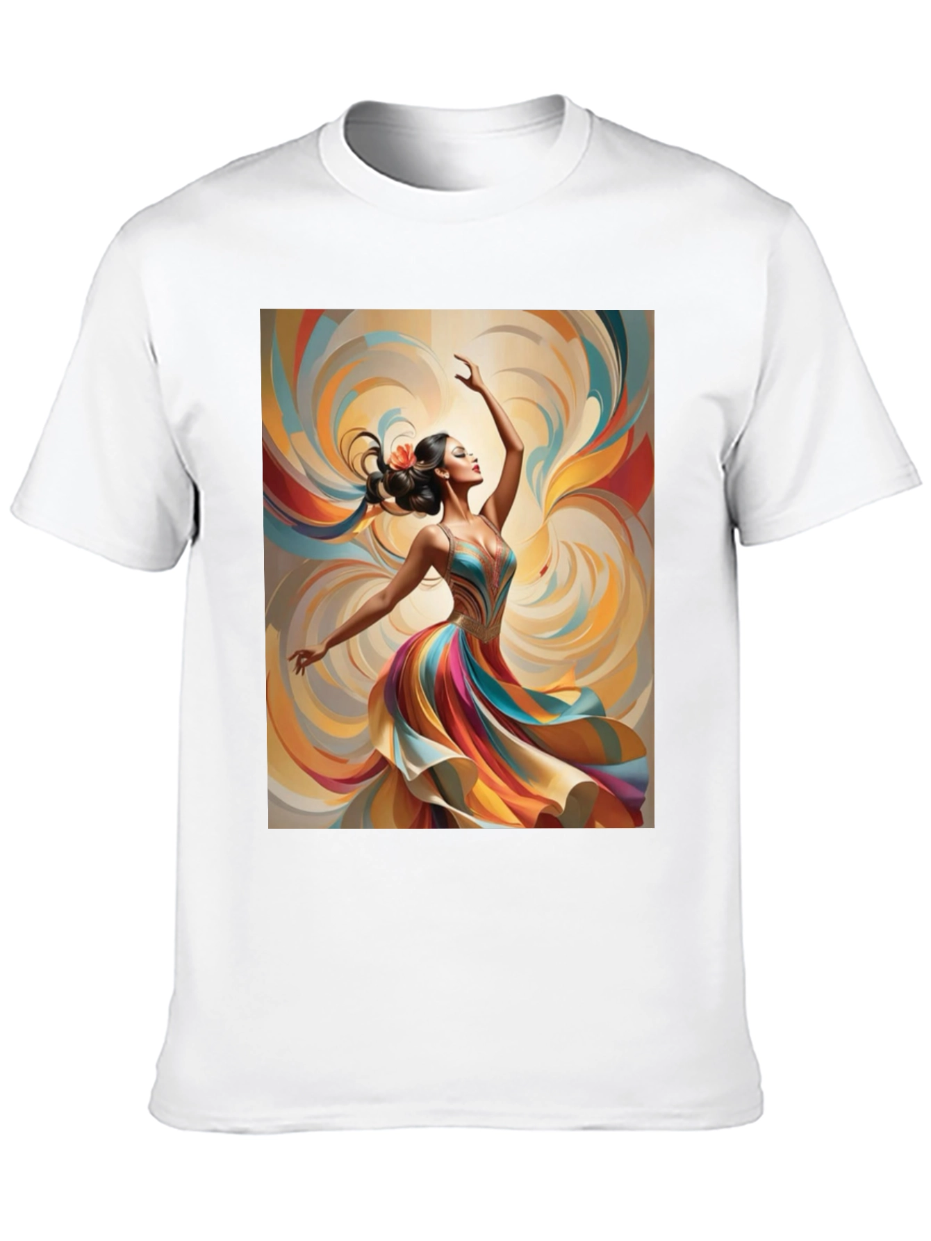 Black Artistic Dancer Graphic Tee - Vibrant Design view 10