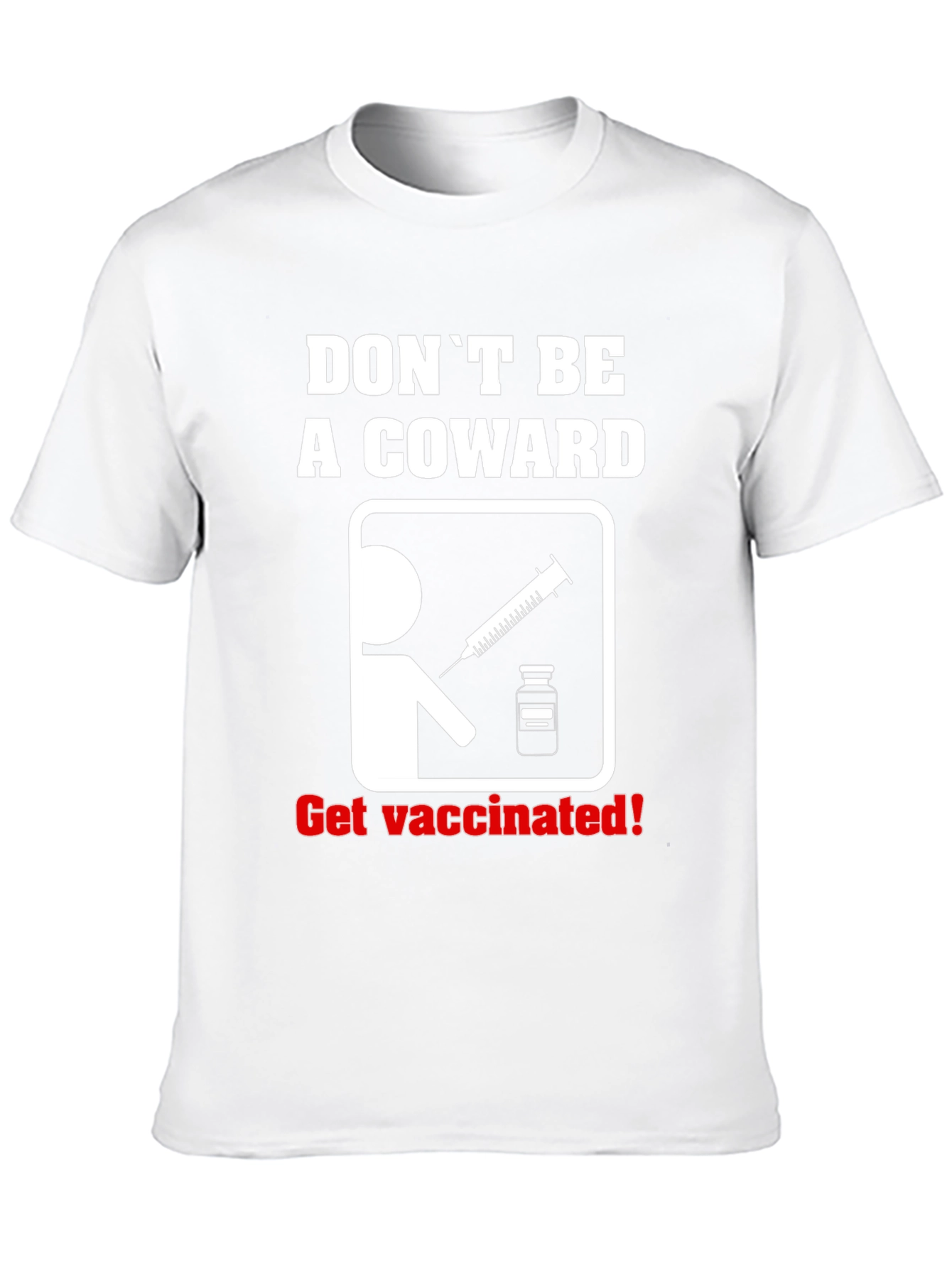 Black Don't Be A Coward Get Vaccinated T-Shirt view 10