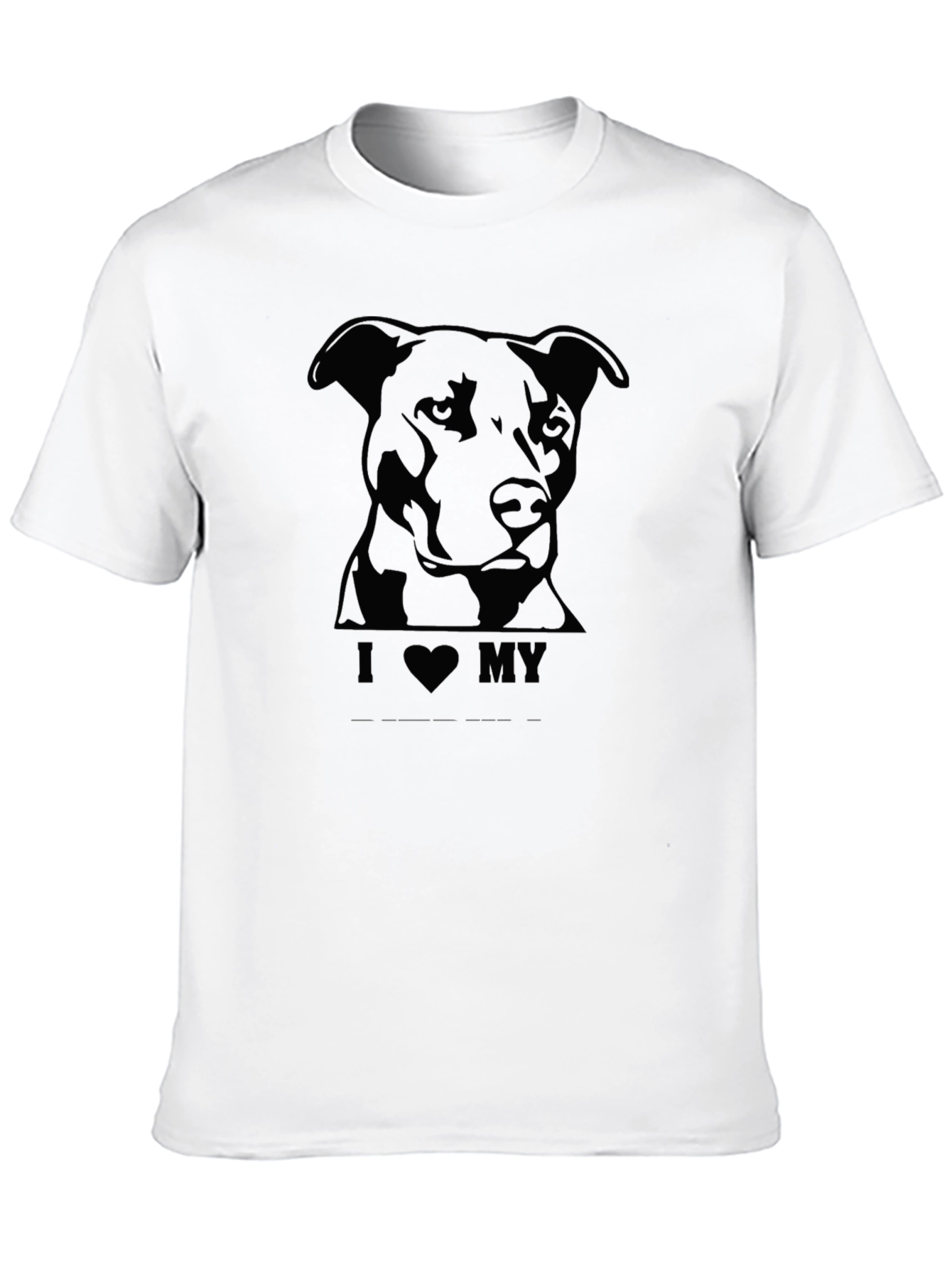 Black I Love My Dog Black T-Shirt view 10