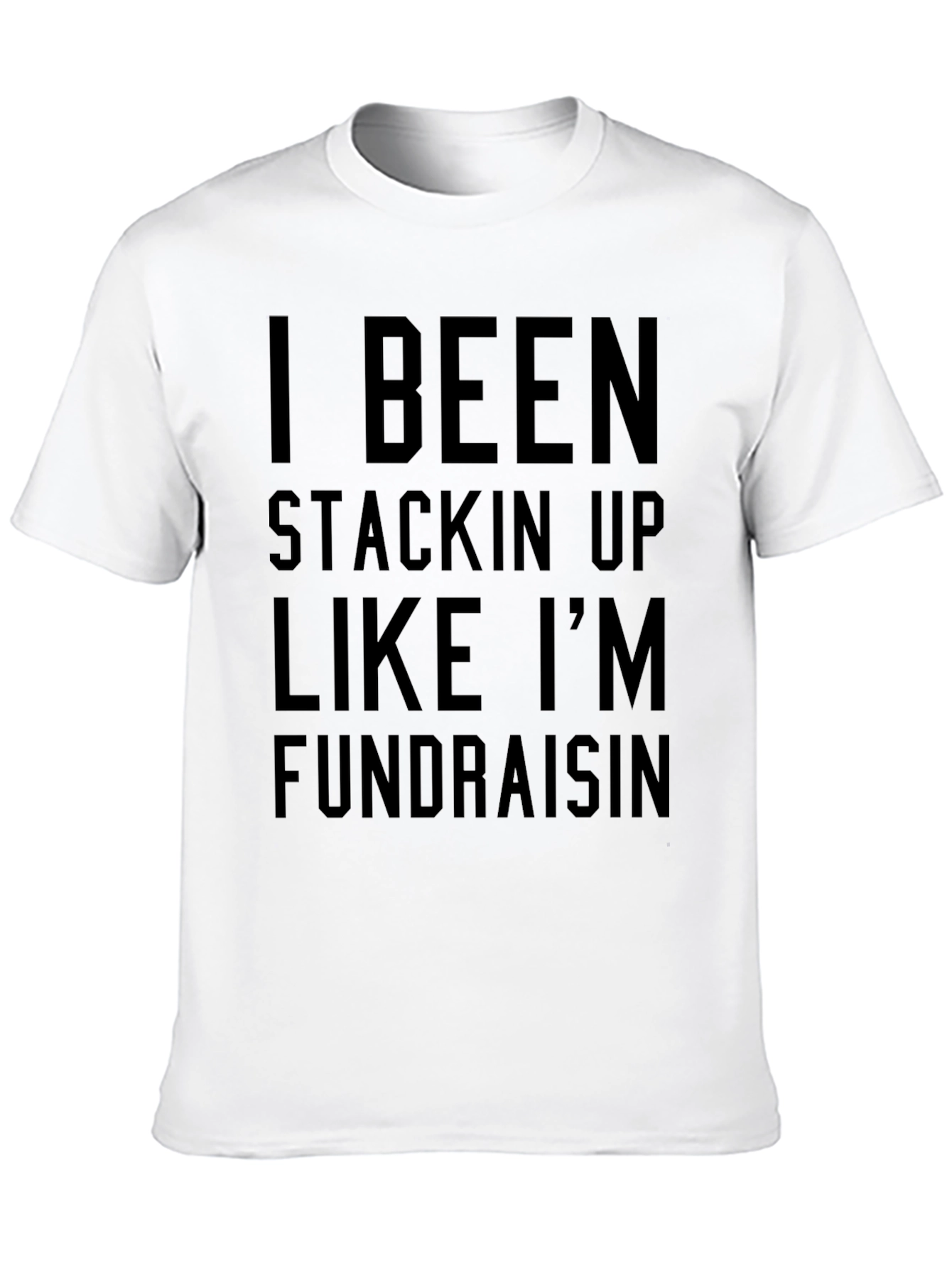 Black Stackin' Up Fundraising Men's Black T-Shirt view 10
