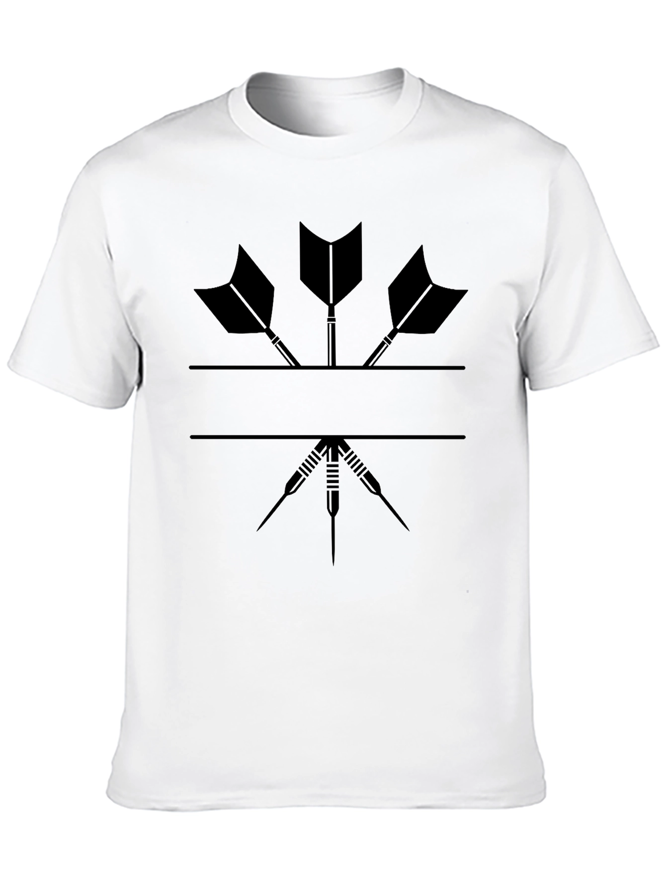 Black Darts Graphic T-Shirt - Cool Black Tee for Dart Players view 10