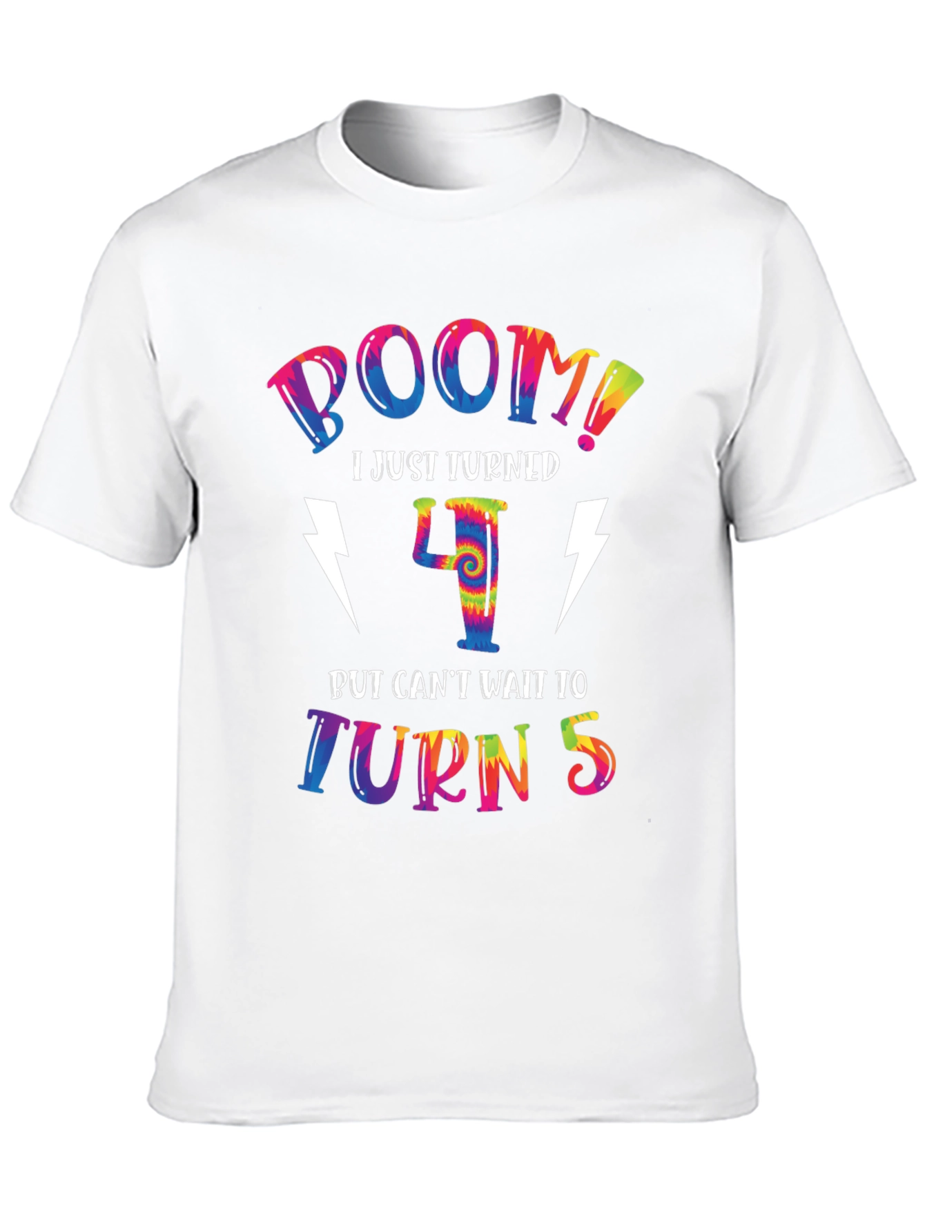 Black Boom! I Just Turned 4 T-Shirt view 10