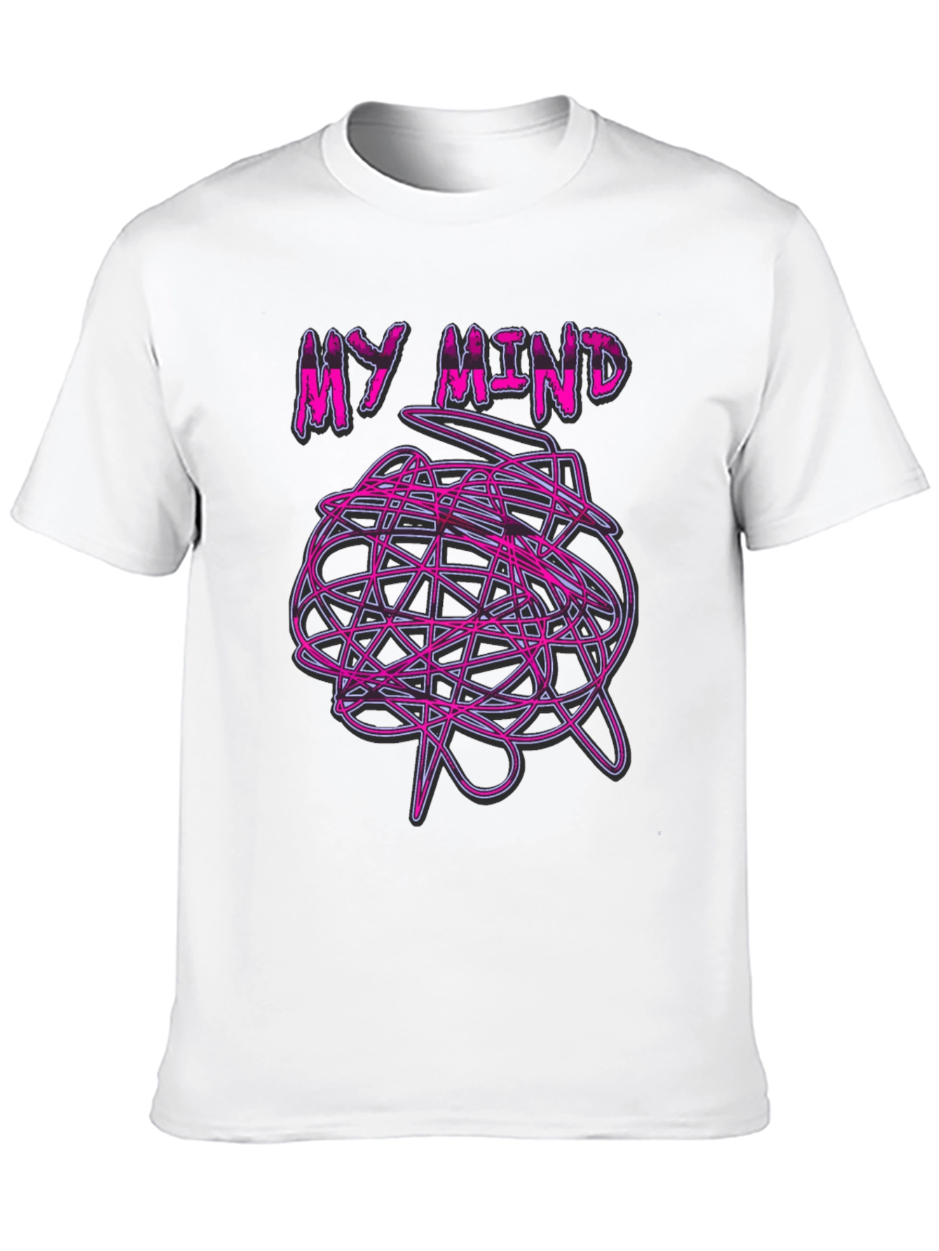 Black My Mind Graphic T-Shirt - Chaotic Brain Design view 10