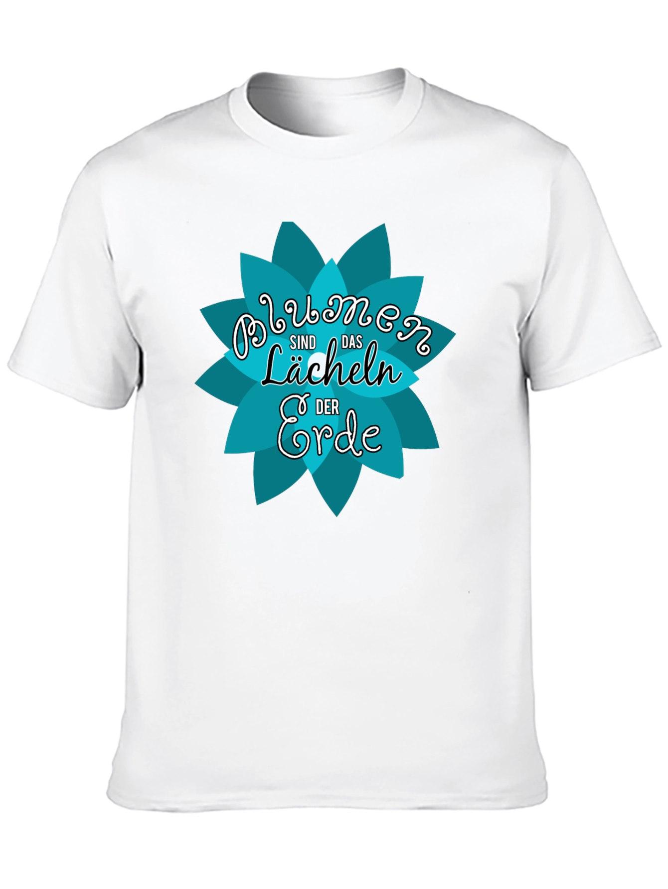 Black Floral German Quote T-Shirt view 10