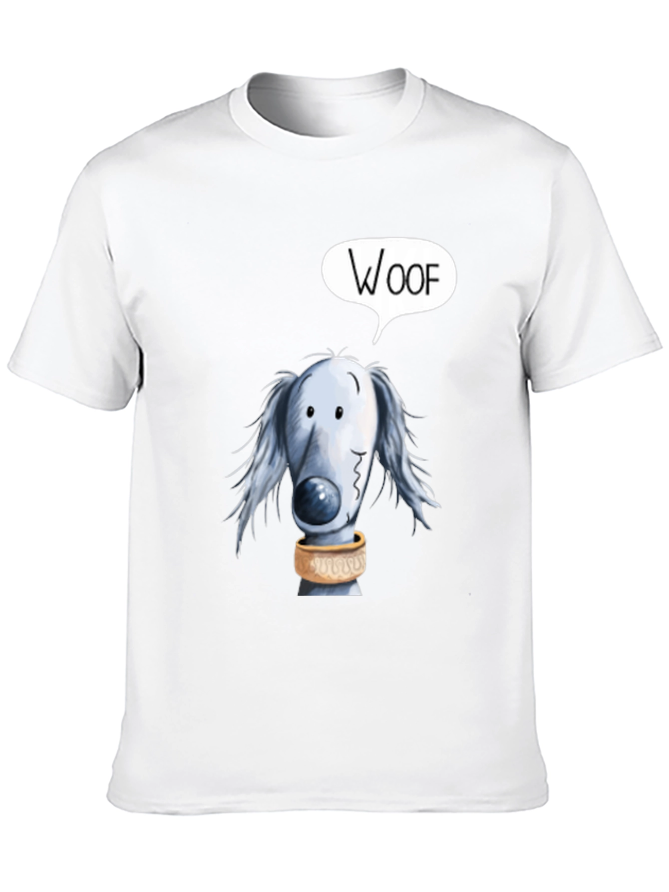 Black Woof Dog Graphic Black T-Shirt view 10