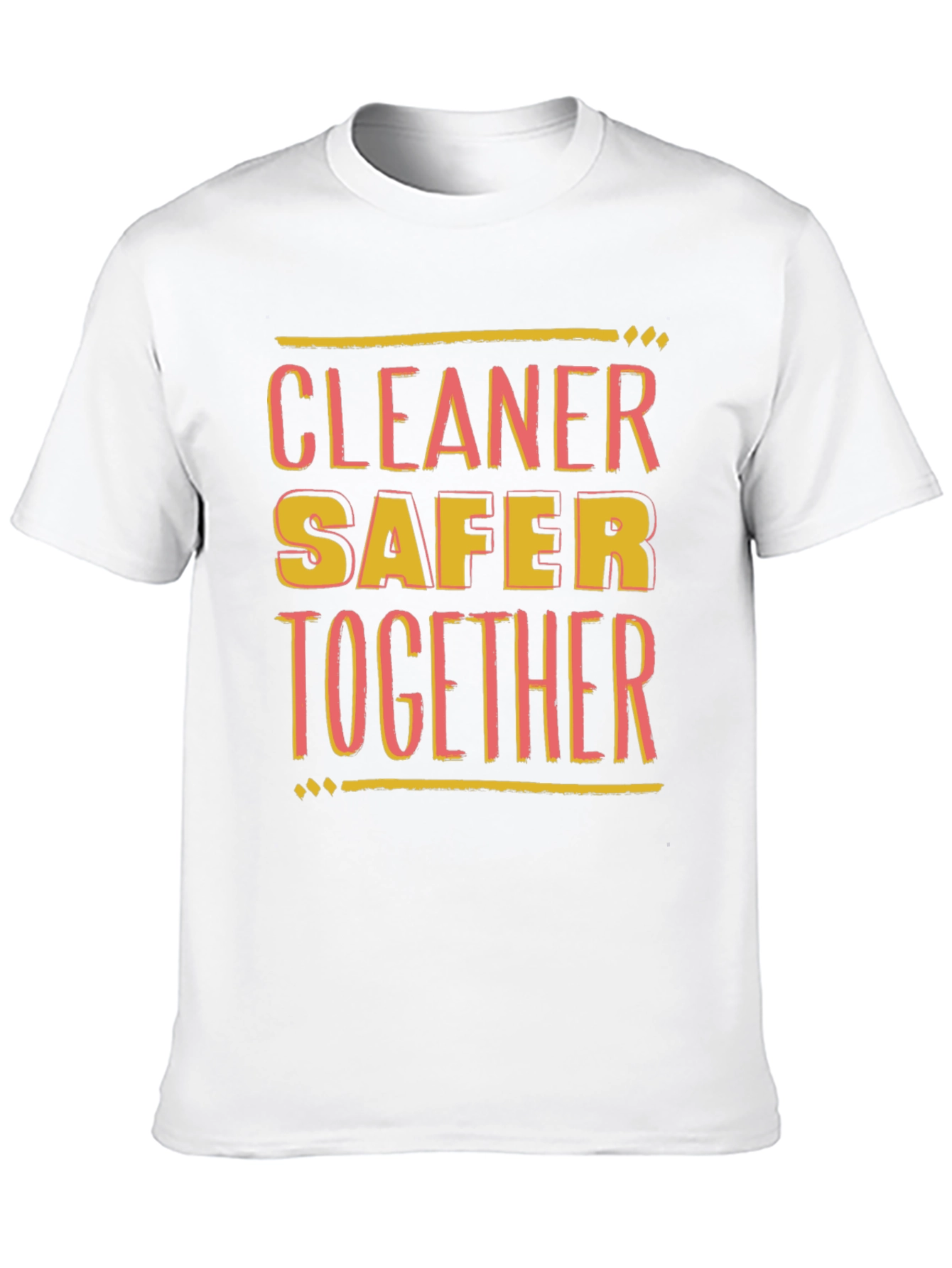 Black Cleaner Safer Together Black Graphic Tee view 10