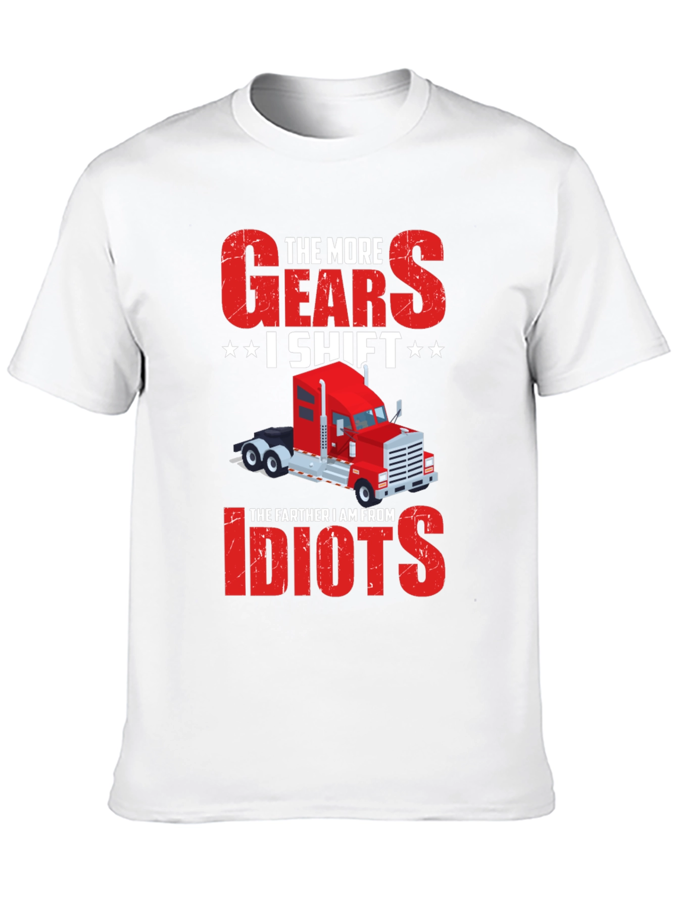 Black Trucker's Gears T-Shirt - Funny Truck Driver Gift view 10
