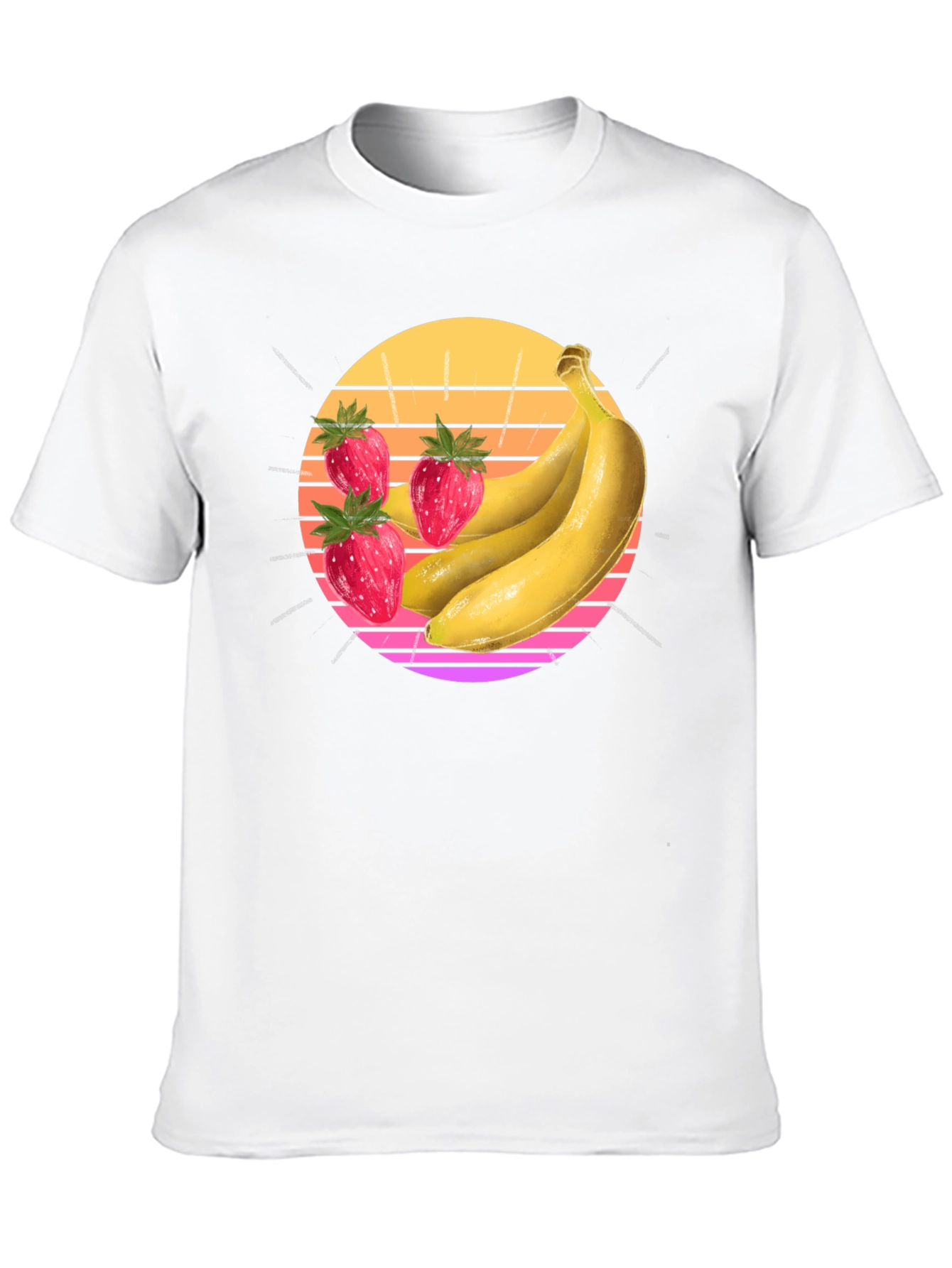 Black Strawberry Banana Sunset Graphic Tee view 10