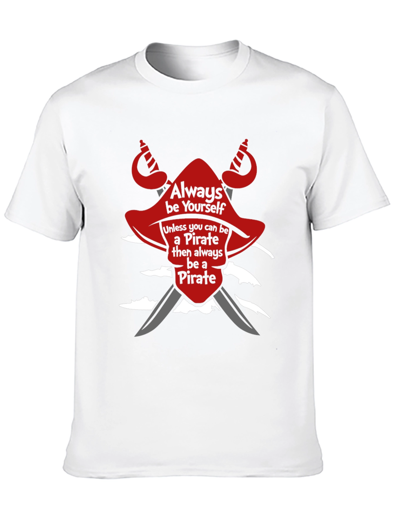 Black Pirate T-Shirt: Always Be Yourself Novelty Tee view 10