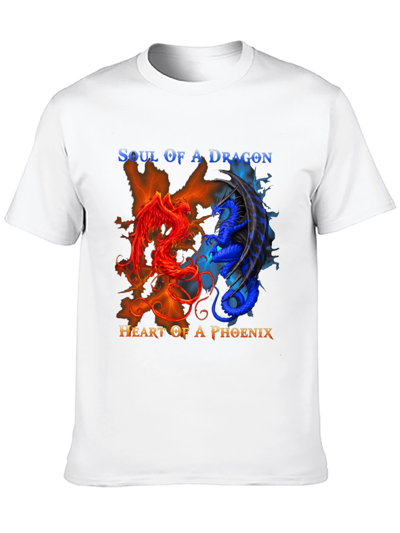 Soul of Dragon Heart of Phoenix Black T-Shirt - 10