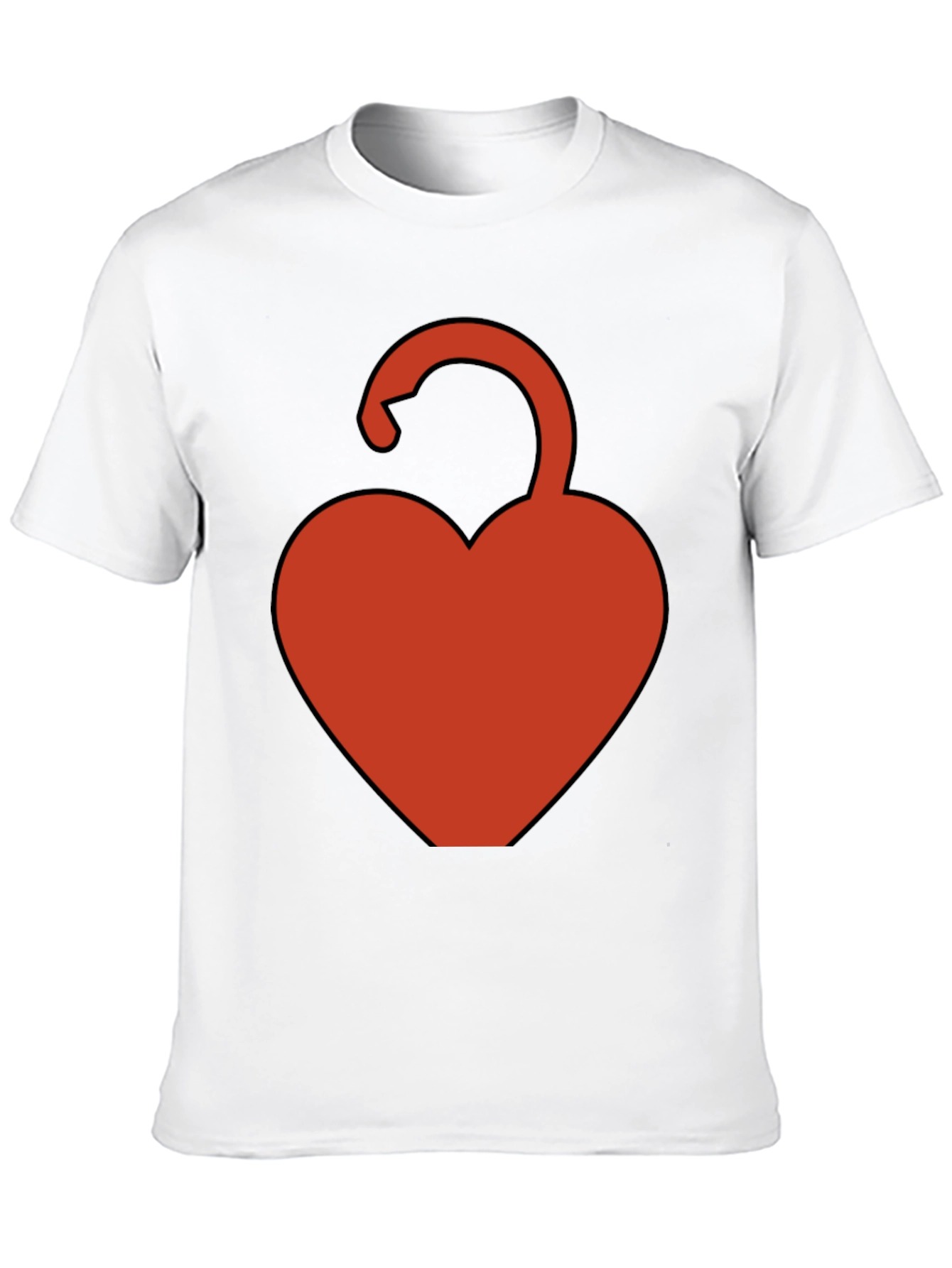 Black Heart Lock Graphic Tee - Black Casual Shirt view 10