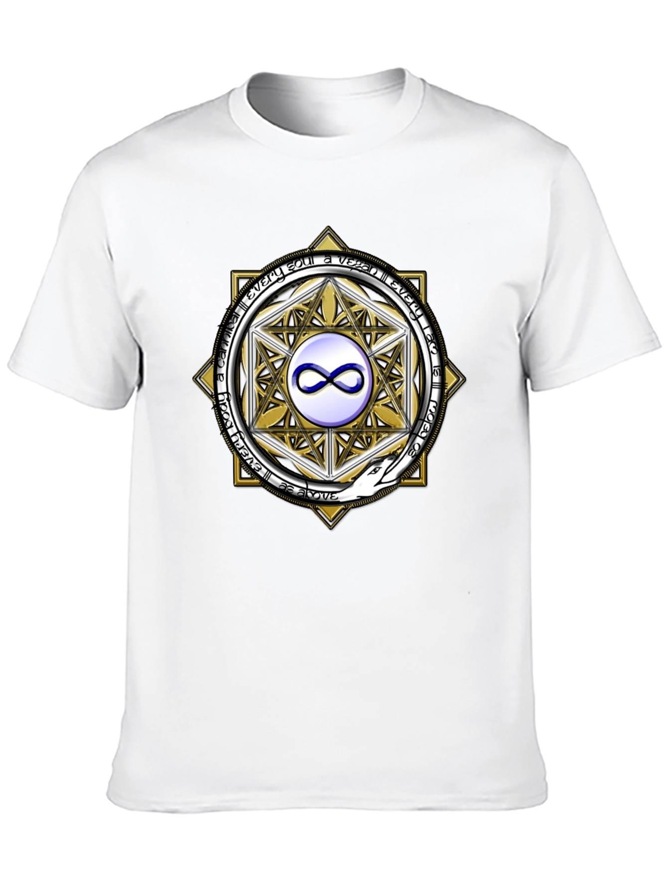 Black Esoteric Infinity Symbol Graphic Tee - Unisex Black T-Shirt view 10