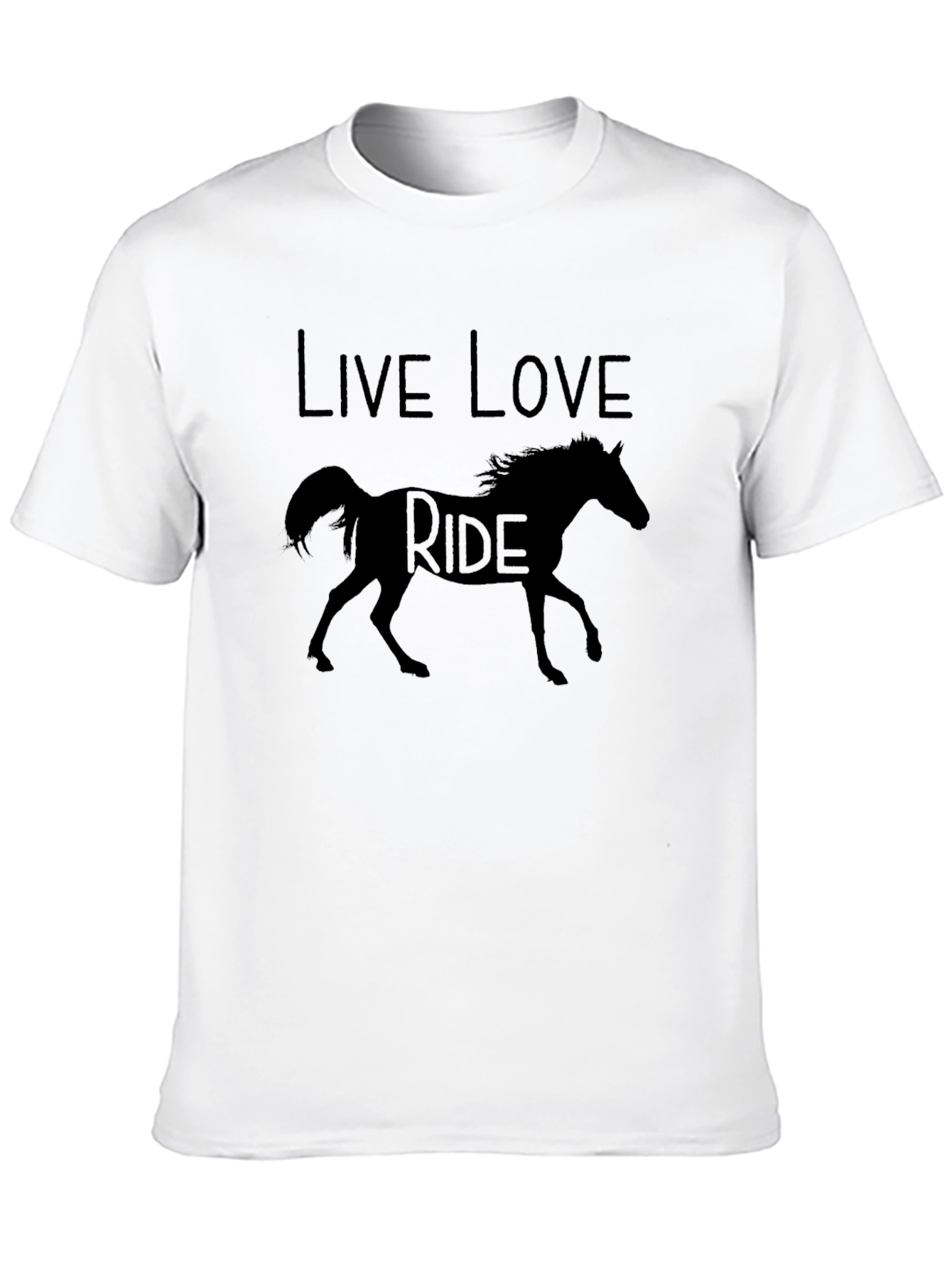 Black Live Love Ride Horse Graphic T-Shirt view 10