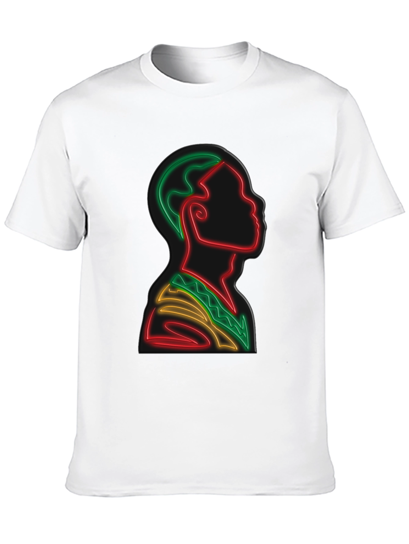 Black Neon Portrait Graphic Tee - Black view 10