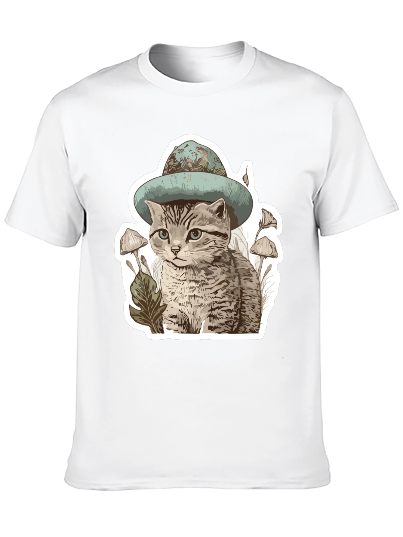Black Cat in Hat T-Shirt - Funky Graphic Tee view 10
