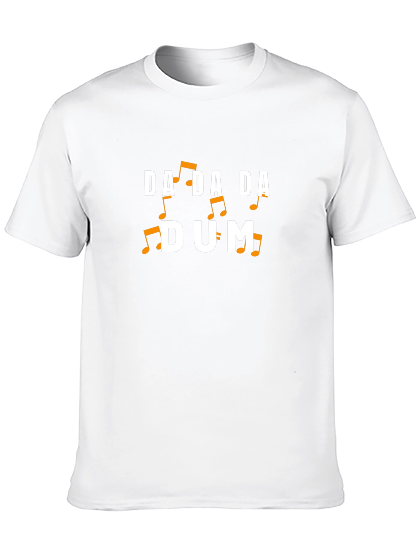 Black Da Da Da Dum Funny Music T-Shirt view 10