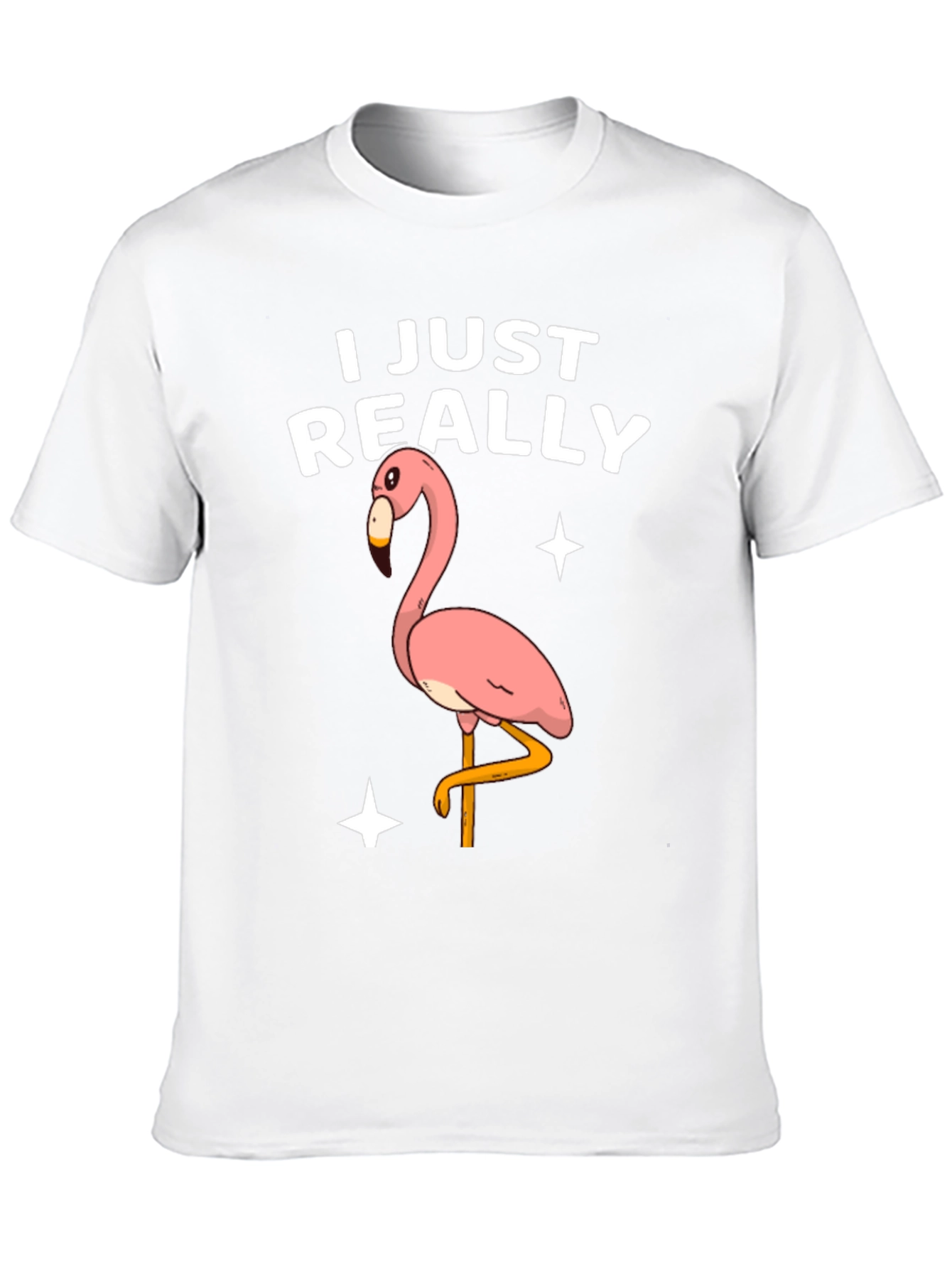 Black Funny Flamingo T-Shirt - I Just Really Like Flamingos view 10