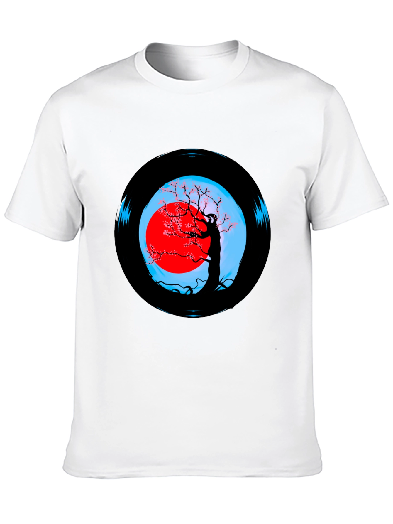 Black Vinyl Record Tree Graphic Tee view 10