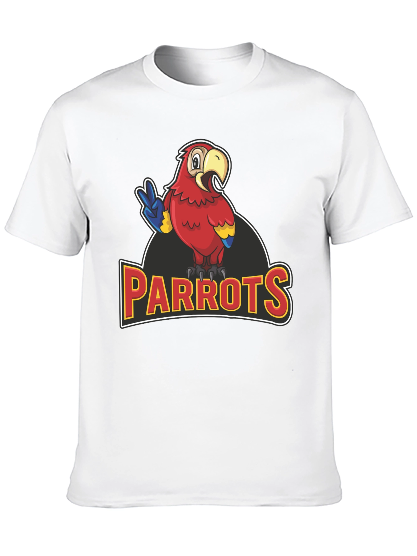 Black Parrots T-Shirt - Black Graphic Tee for Parrot Lovers view 10