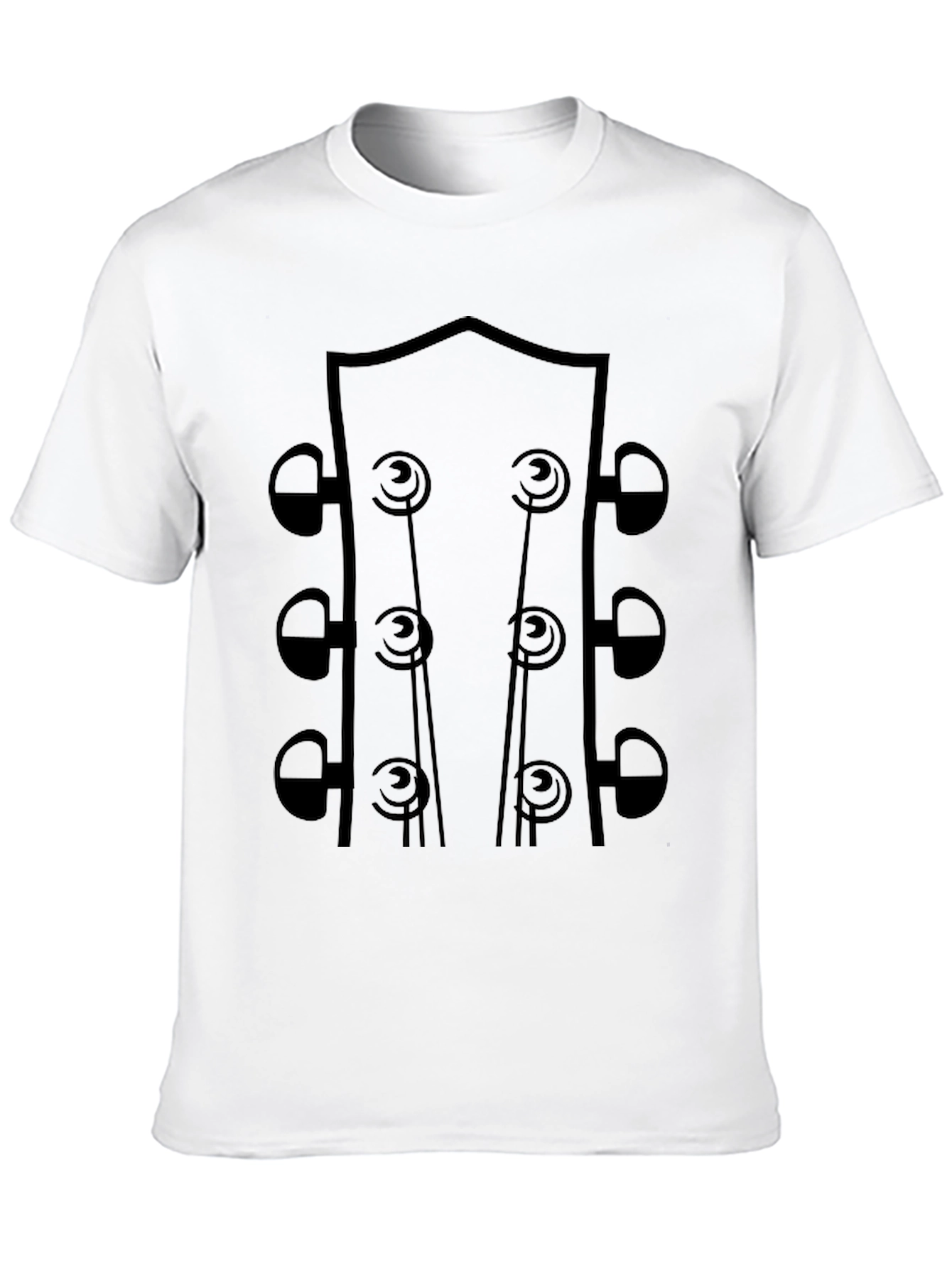 Black Guitar Headstock Graphic Tee - Black view 10