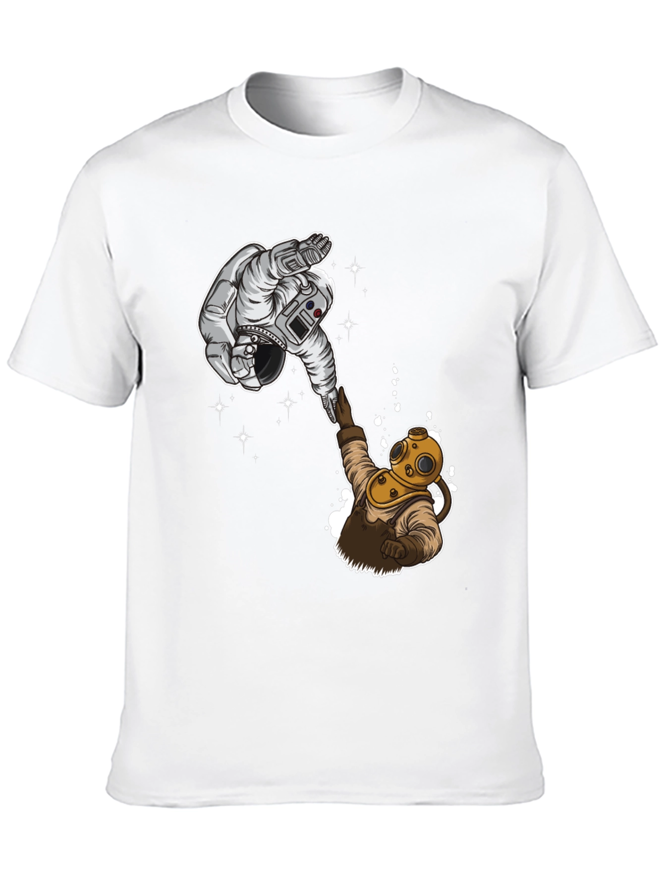 Black Astronaut & Diver T-Shirt - Space & Ocean United view 10