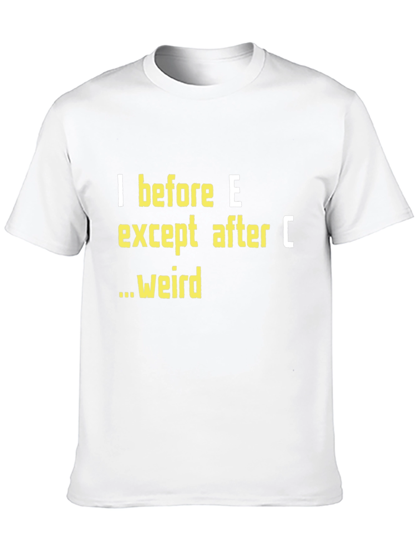 Black I Before E T-Shirt Funny Grammar Tee view 10