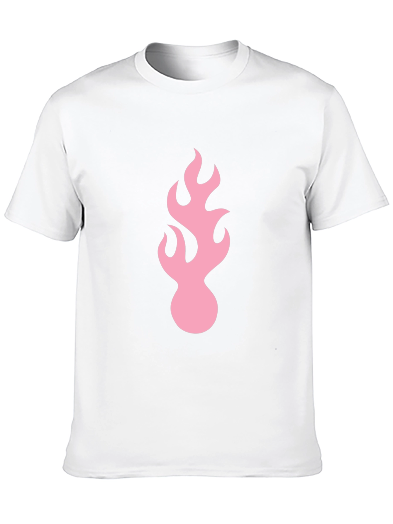 Black Black Tee with Pink Flame Graphic view 10