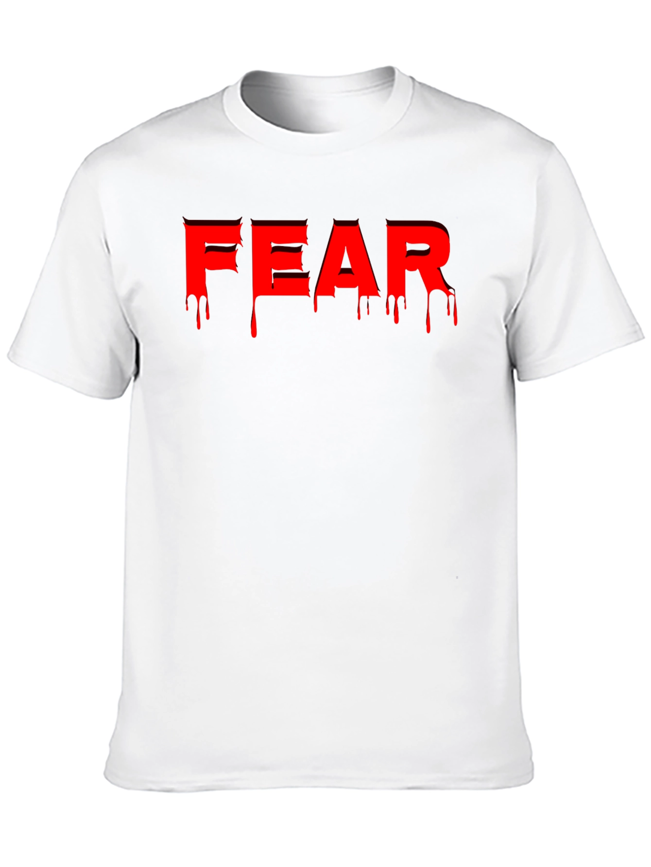 Black Fear Drip Graphic Tee - Men's Black T-Shirt view 10