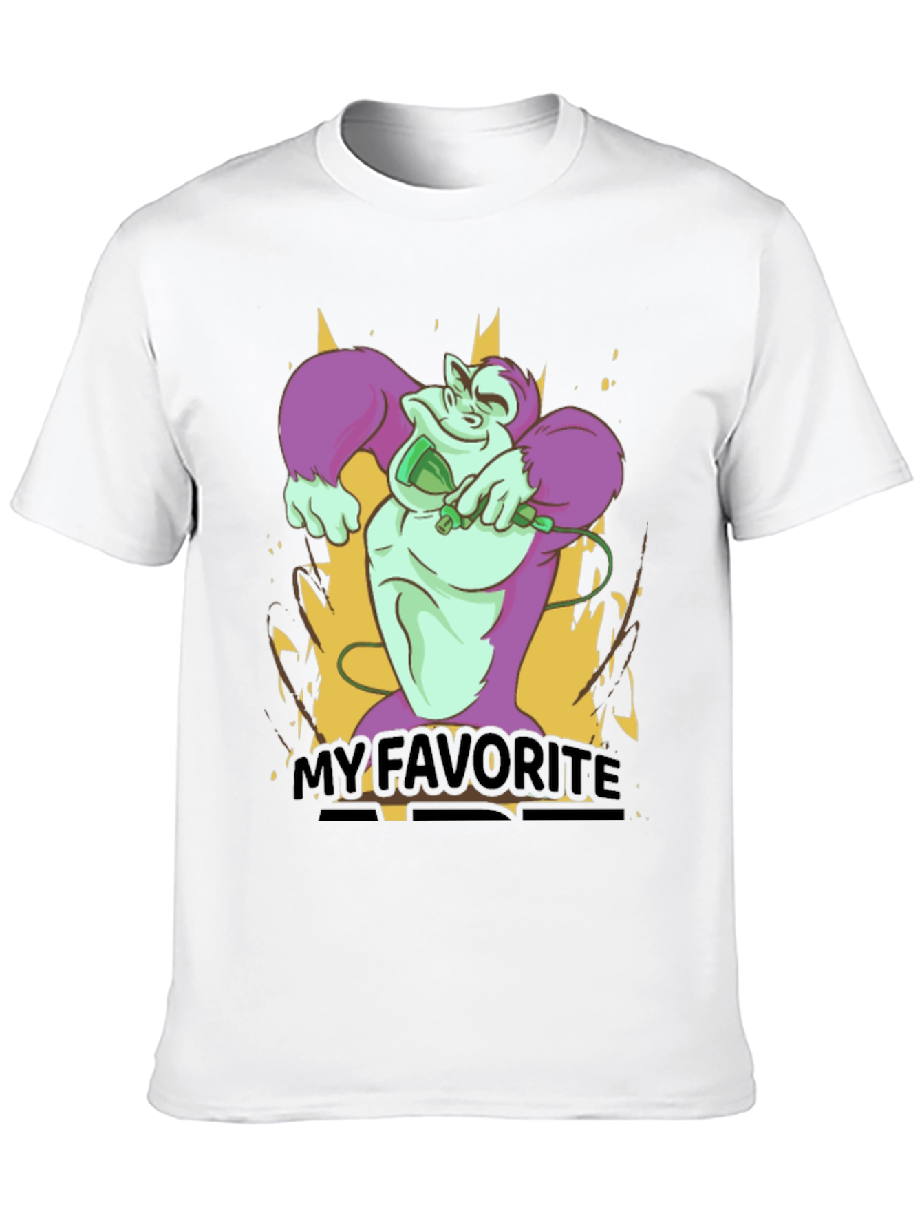 Black My Favorite Vape T-Shirt view 10