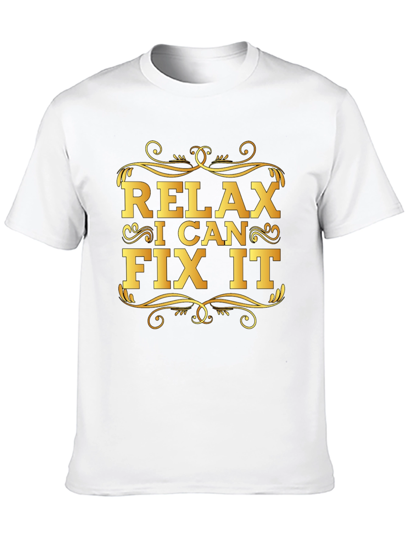 Black Relax I Can Fix It T-Shirt - Funny Graphic Tee view 10