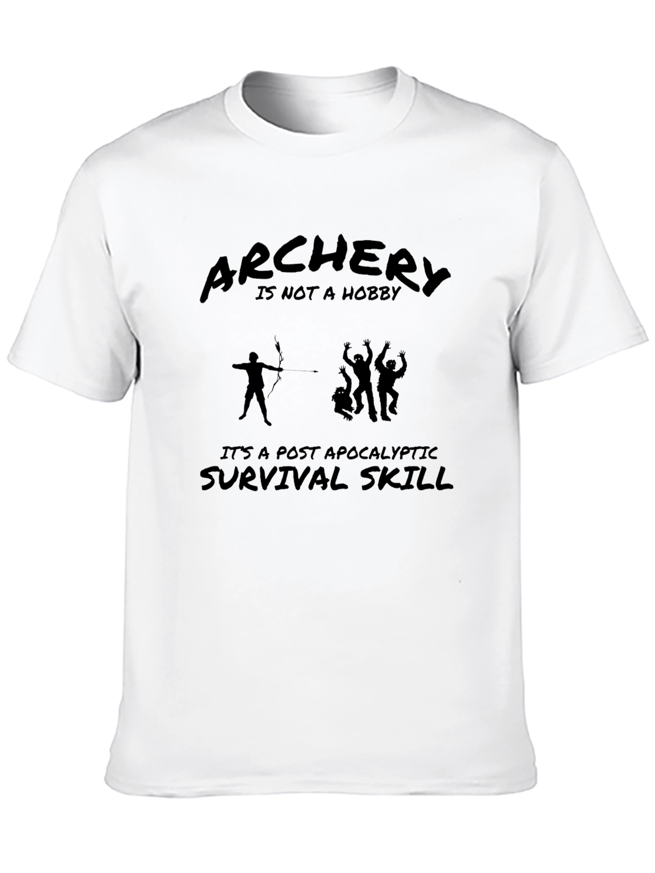Black Archery Survival Skill Graphic T-Shirt view 10