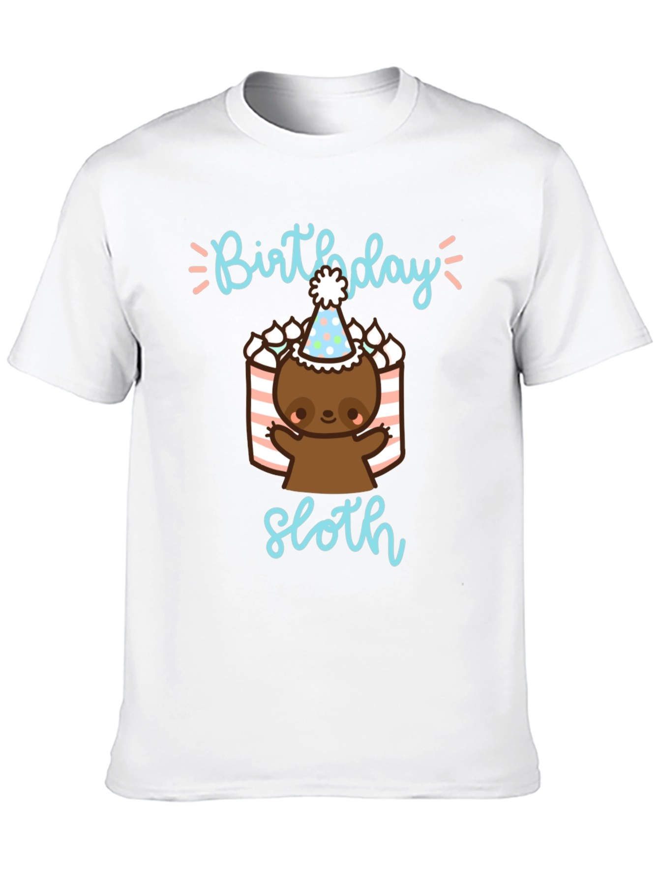 Black Birthday Sloth T-Shirt view 10