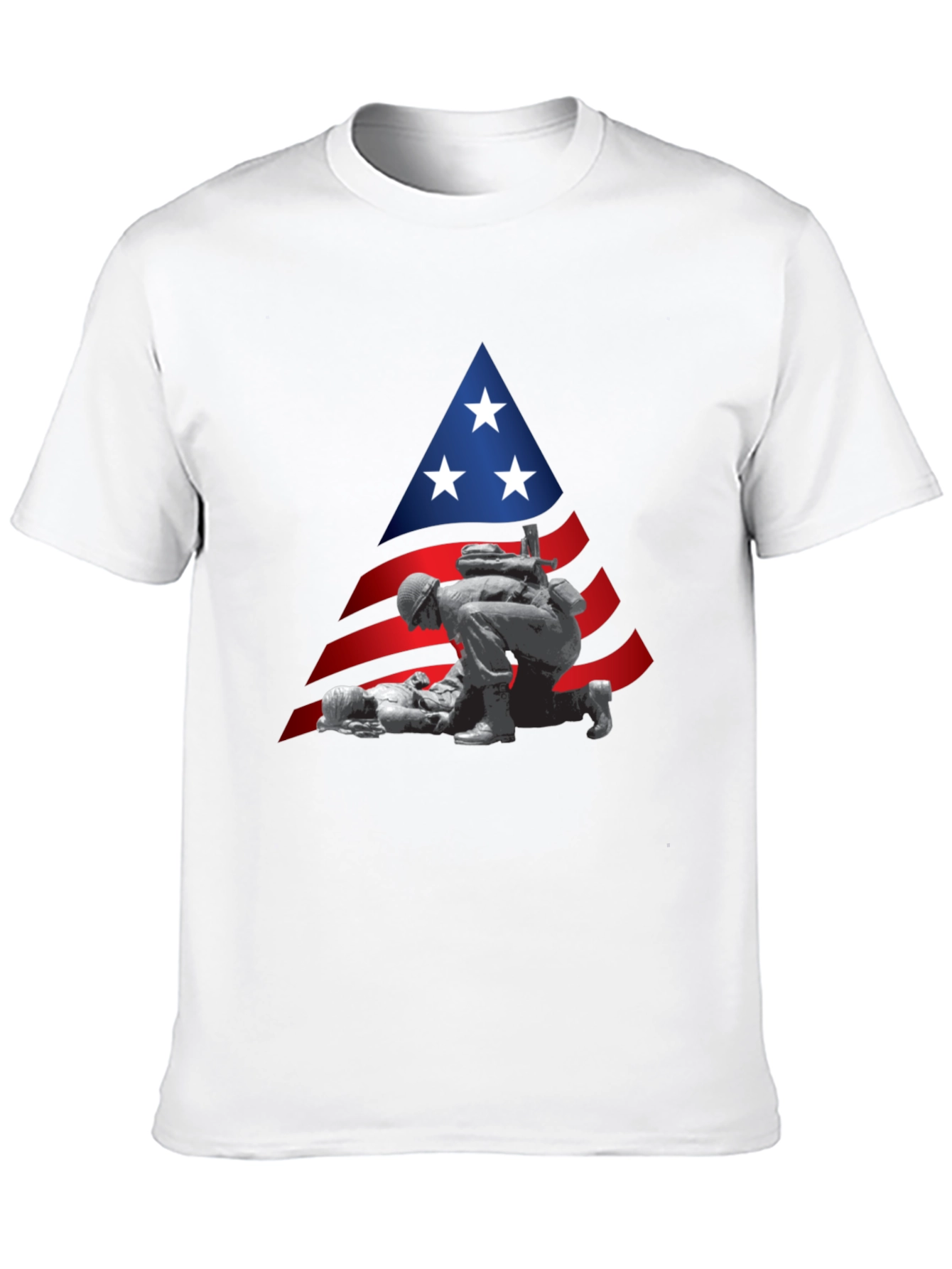 Black Patriotic Soldier T-Shirt - Support Our Troops! view 10