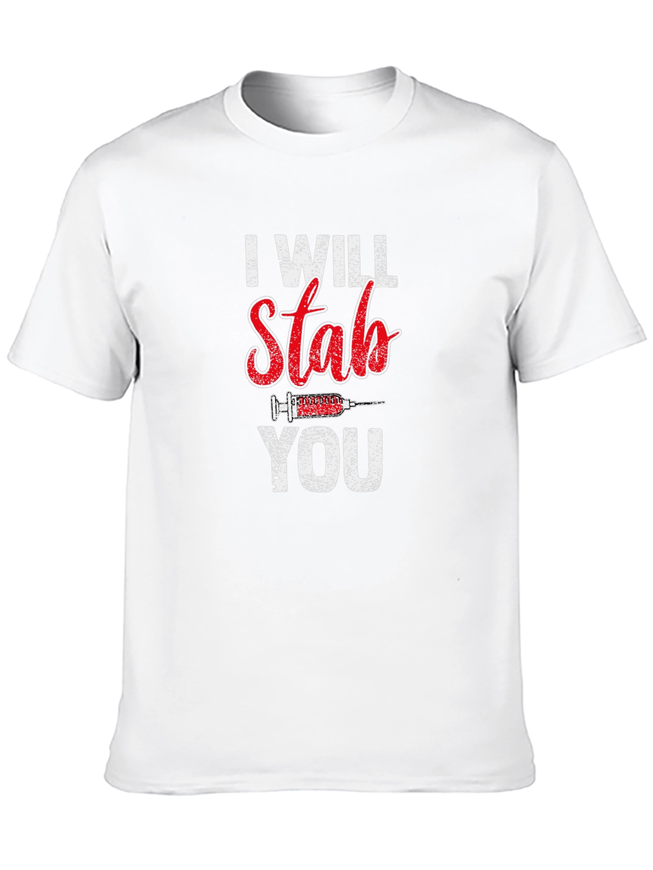Black I Will Stab You Funny Nurse T-Shirt view 10