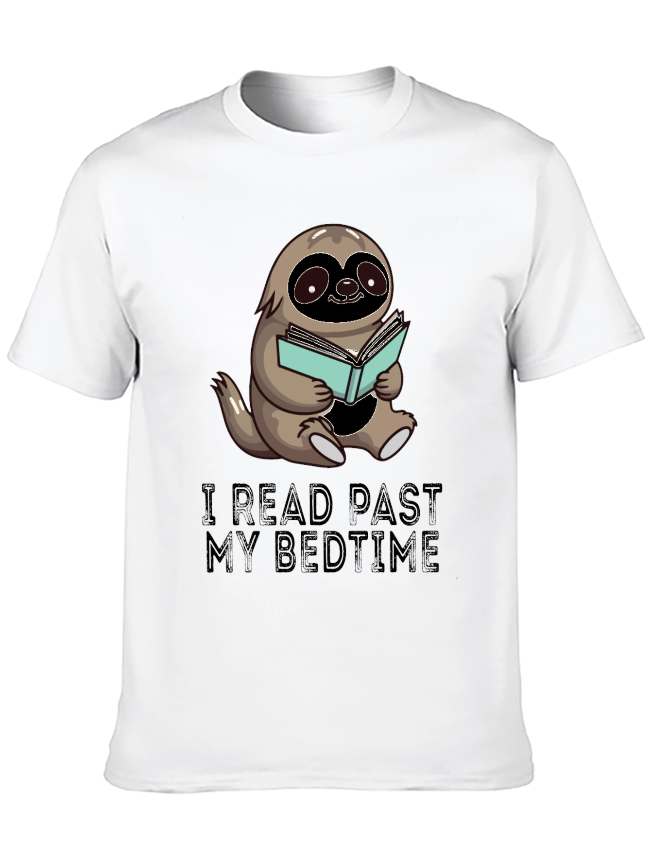 Black Sloth Reading T-Shirt - I Read Past My Bedtime view 10