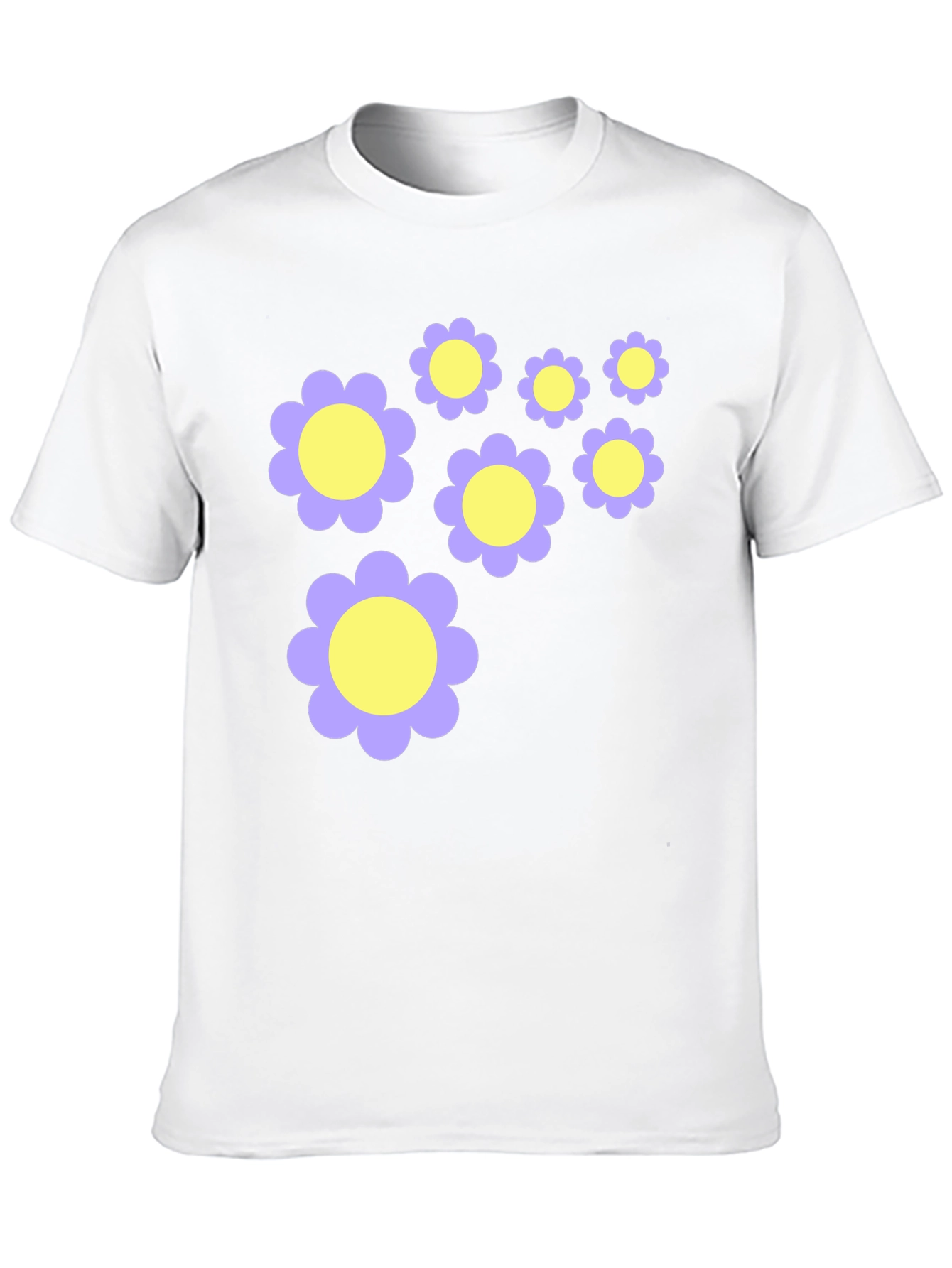 Black Floral Pattern Black T-Shirt view 10