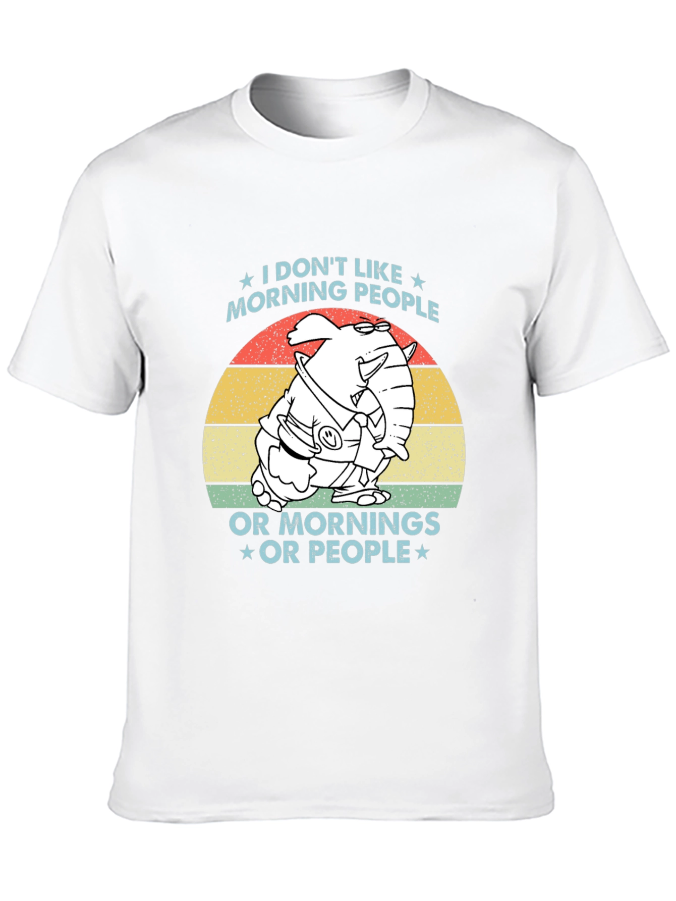 Black Funny "I Don't Like Morning People" Graphic Tee view 10