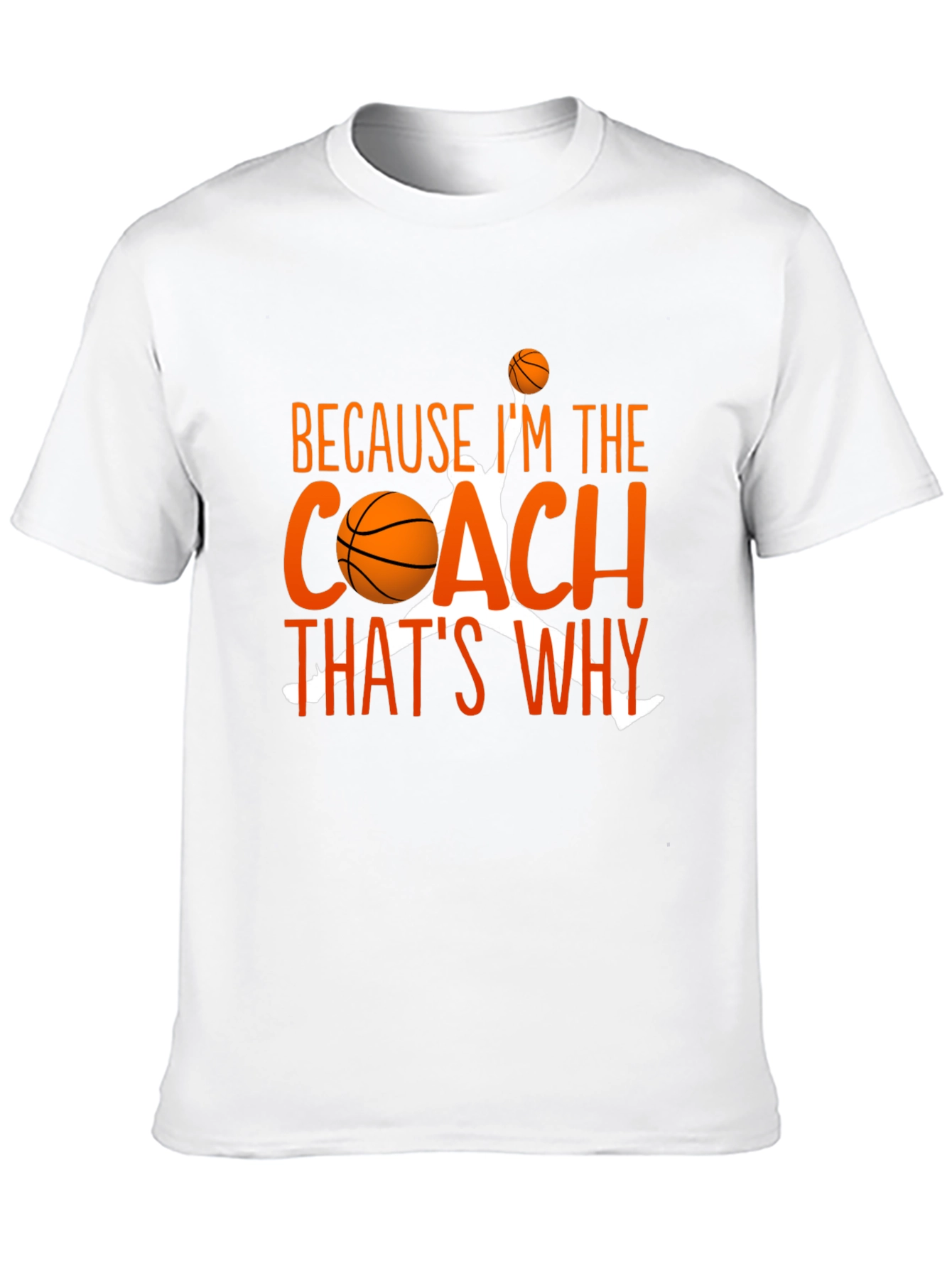 Black Basketball Coach T-Shirt - Because I'm The Coach That's Why view 10