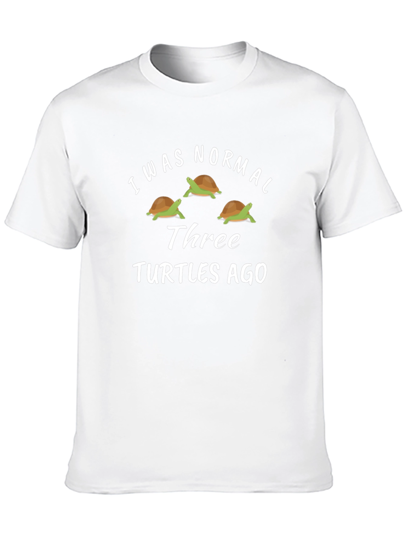 Black Funny Turtle Graphic T-Shirt - I Was Normal Three Turtles Ago view 10