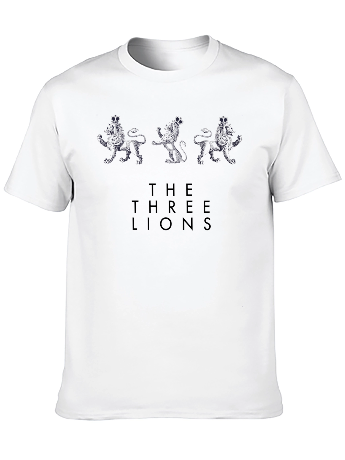 Black The Three Lions Graphic Tee - Stylish Black T-Shirt view 10