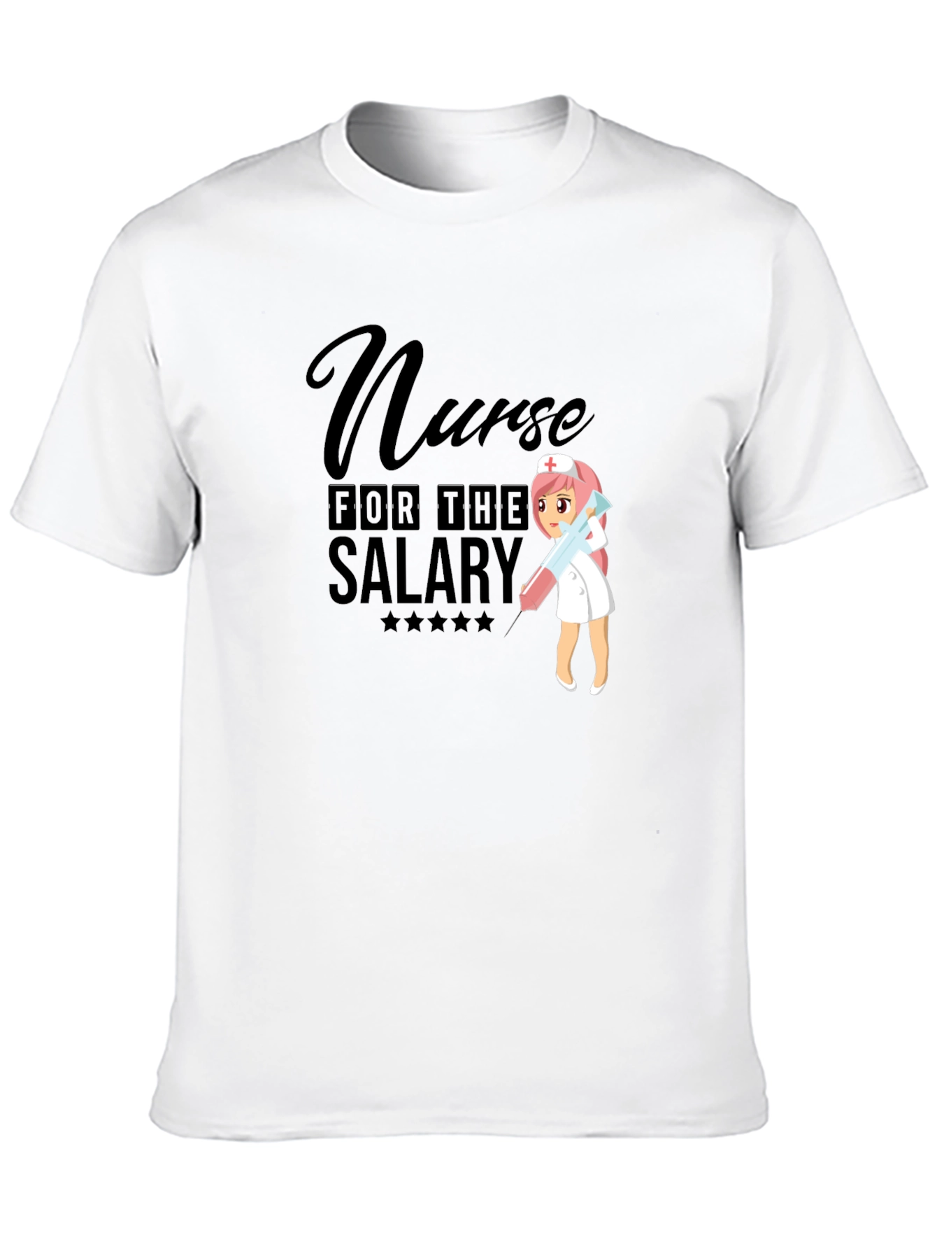 Black Nurse for the Salary Black T-Shirt view 10