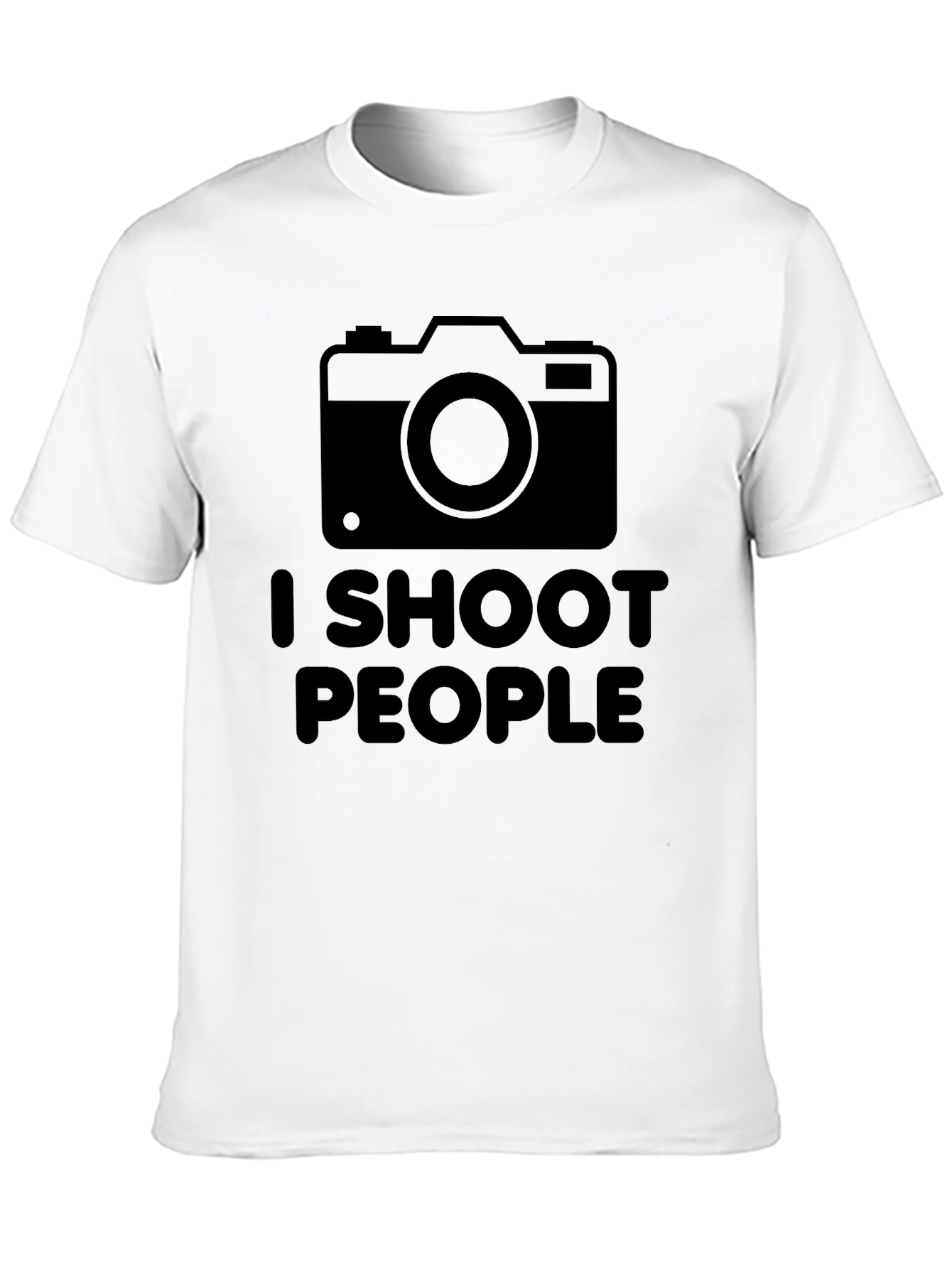 Black I Shoot People Camera T-Shirt - Photographer Tee view 10