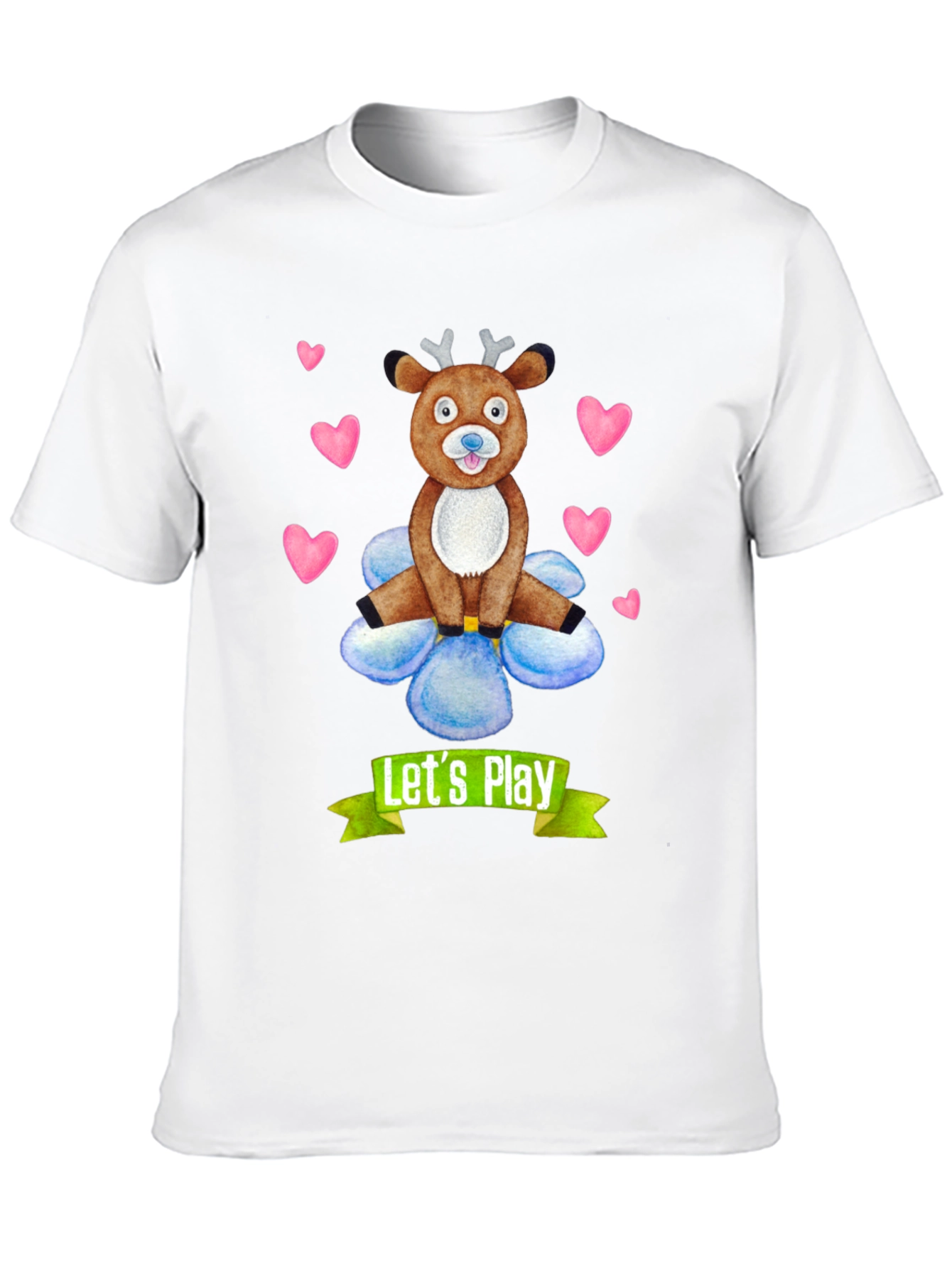Black Let's Play Reindeer Graphic Tee view 10
