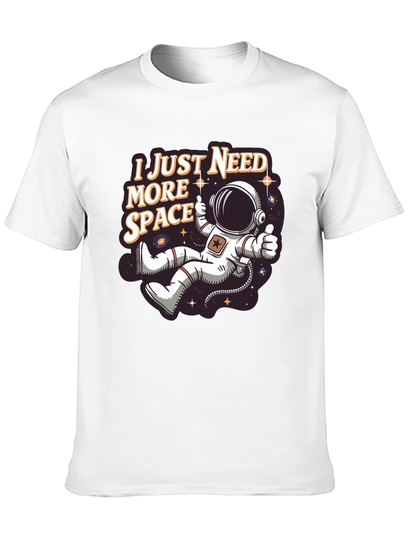Black I Just Need More Space T-Shirt - Astronaut Design view 10
