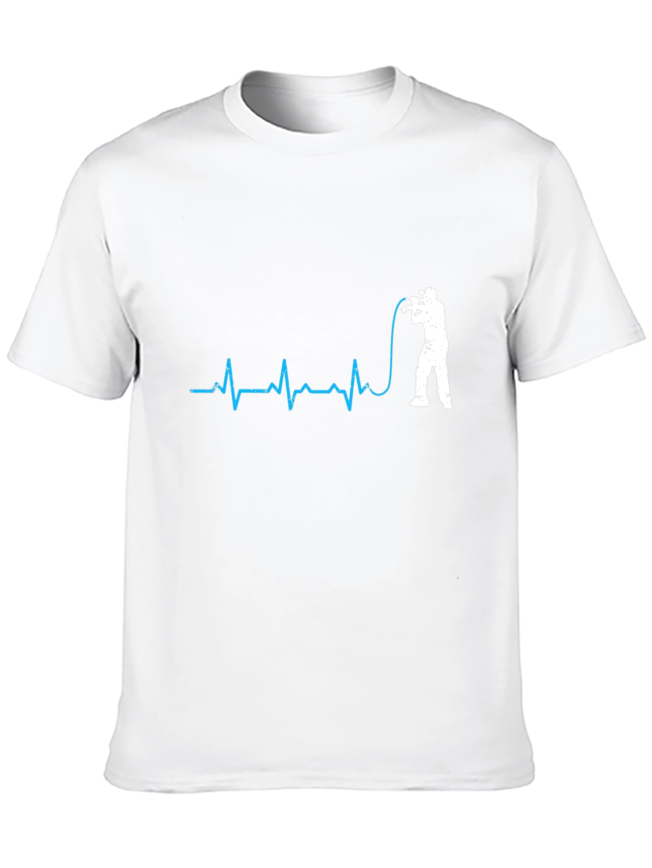 Black Photographer Heartbeat T-Shirt - Black Graphic Tee view 10