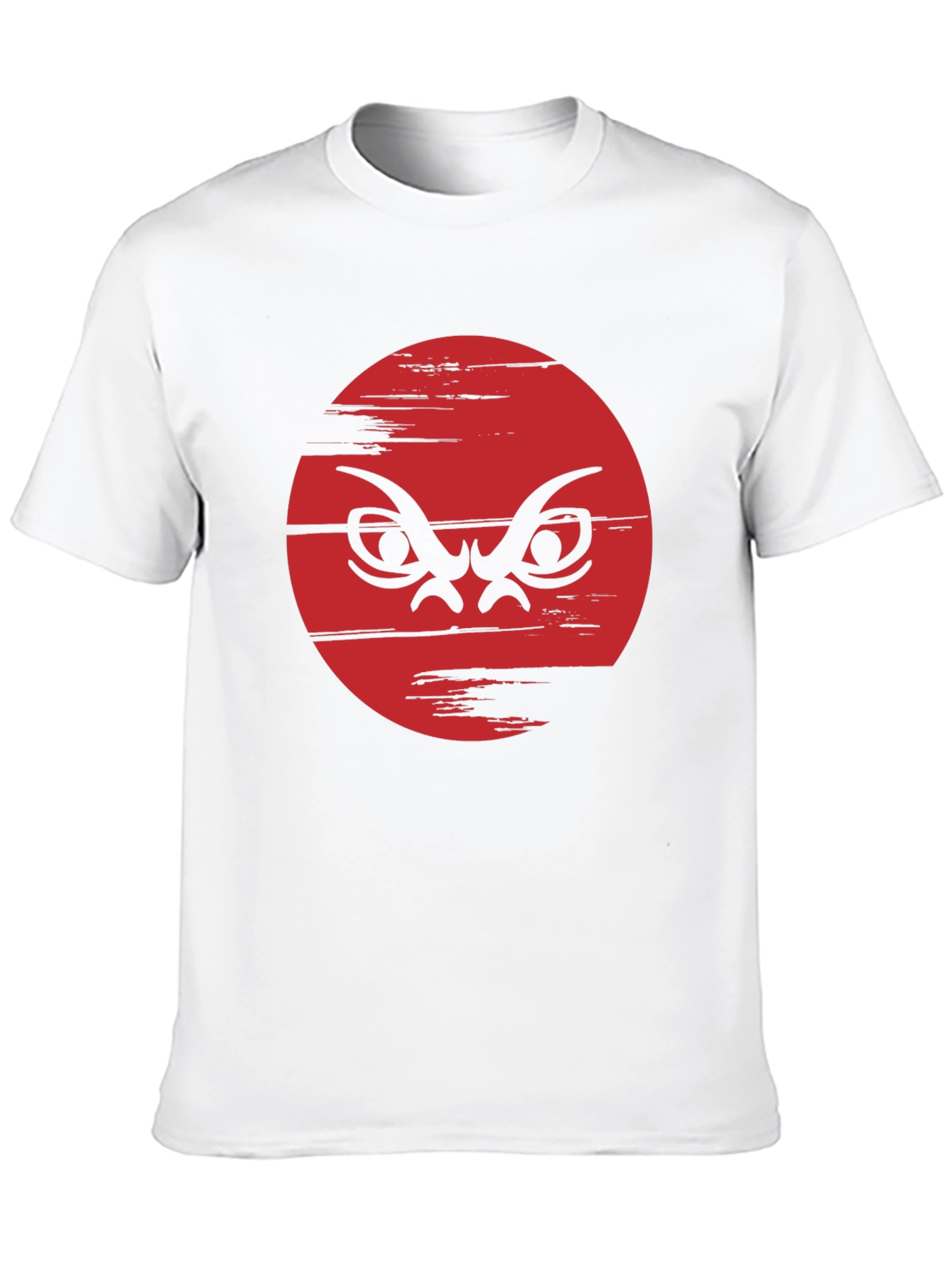 Black Red Angry Face Graphic Black Tee view 10