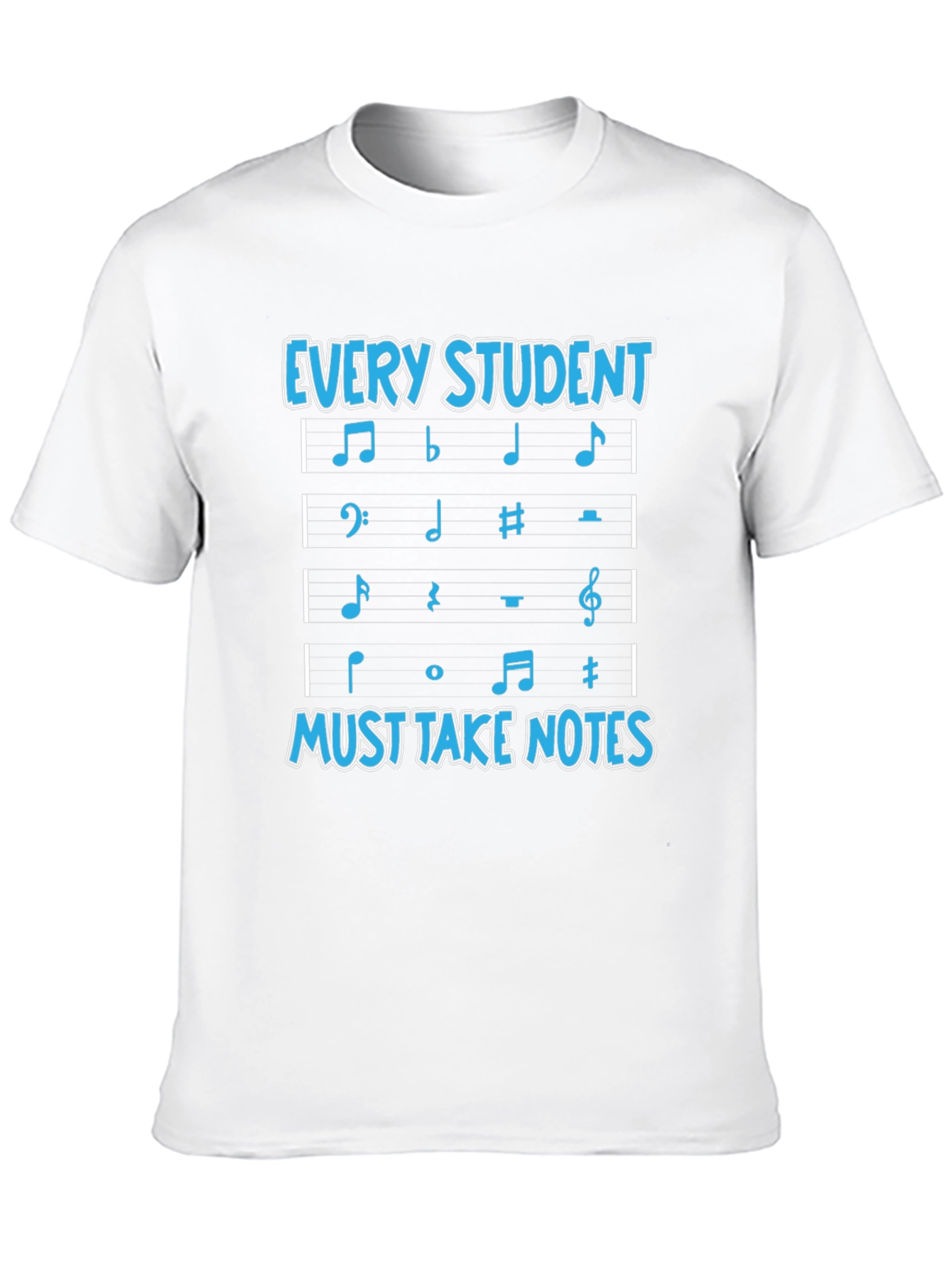 Black Every Student Must Take Notes Music T-Shirt view 10